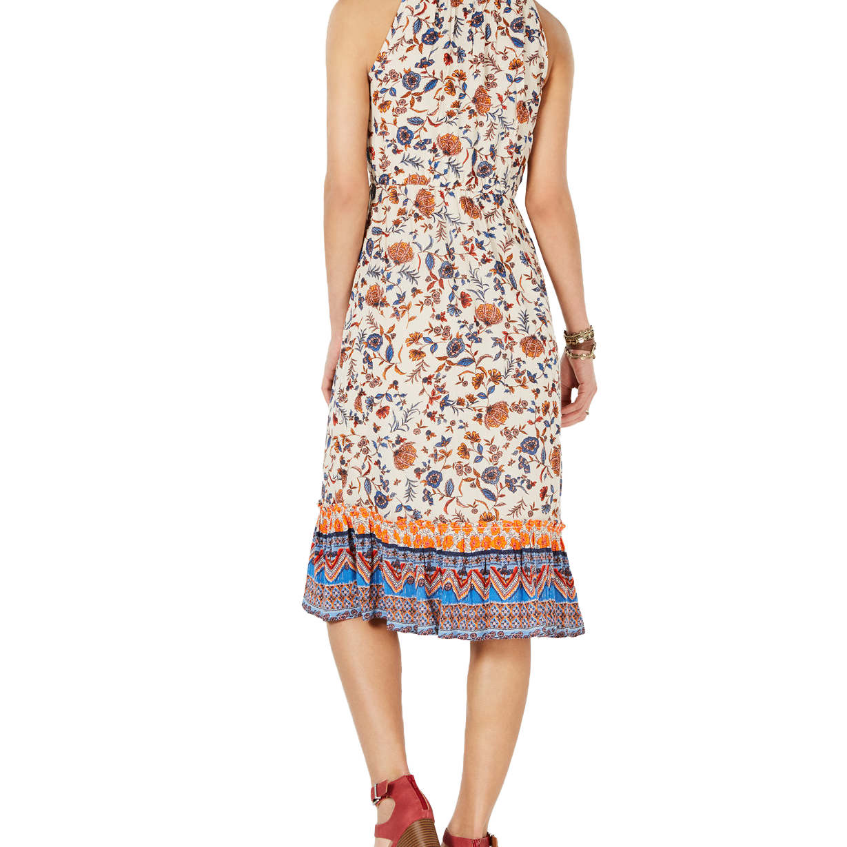 Style & Co Women Paisley Flower Midi Dress