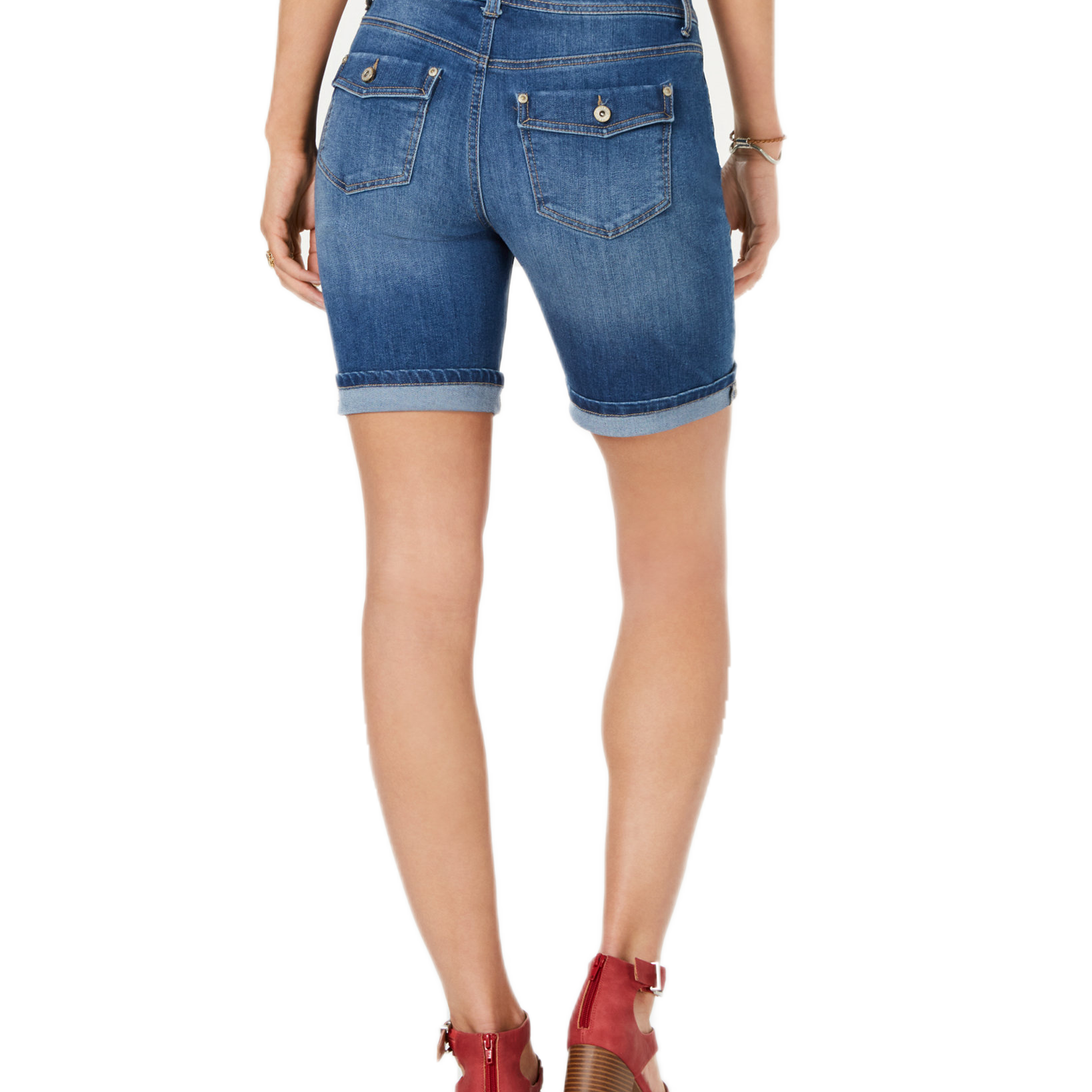 Style & Co Women Two Button Denim Shorts