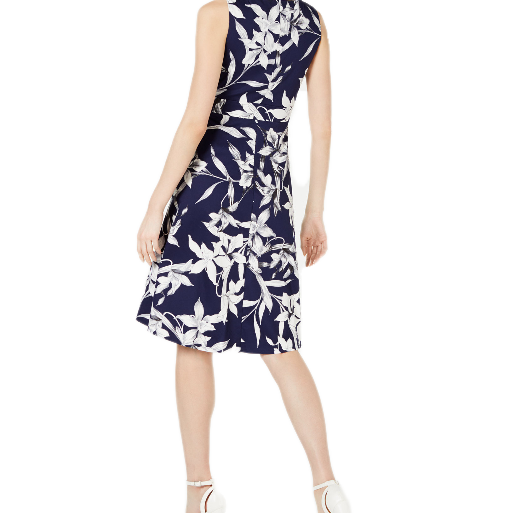 Taylor Women Button Front Fit & Flare Dress