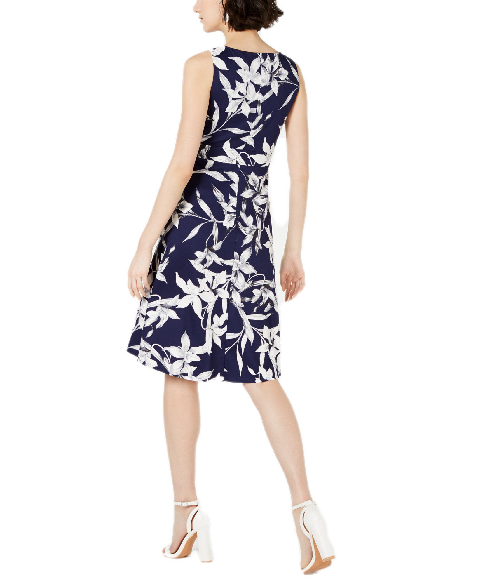 Taylor Women Button Front Fit & Flare Dress