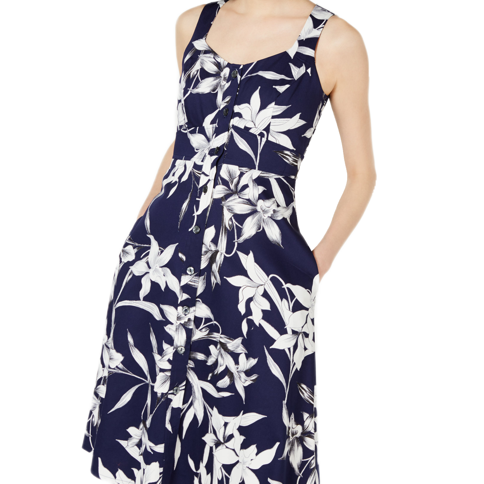 Taylor Women Button Front Fit & Flare Dress