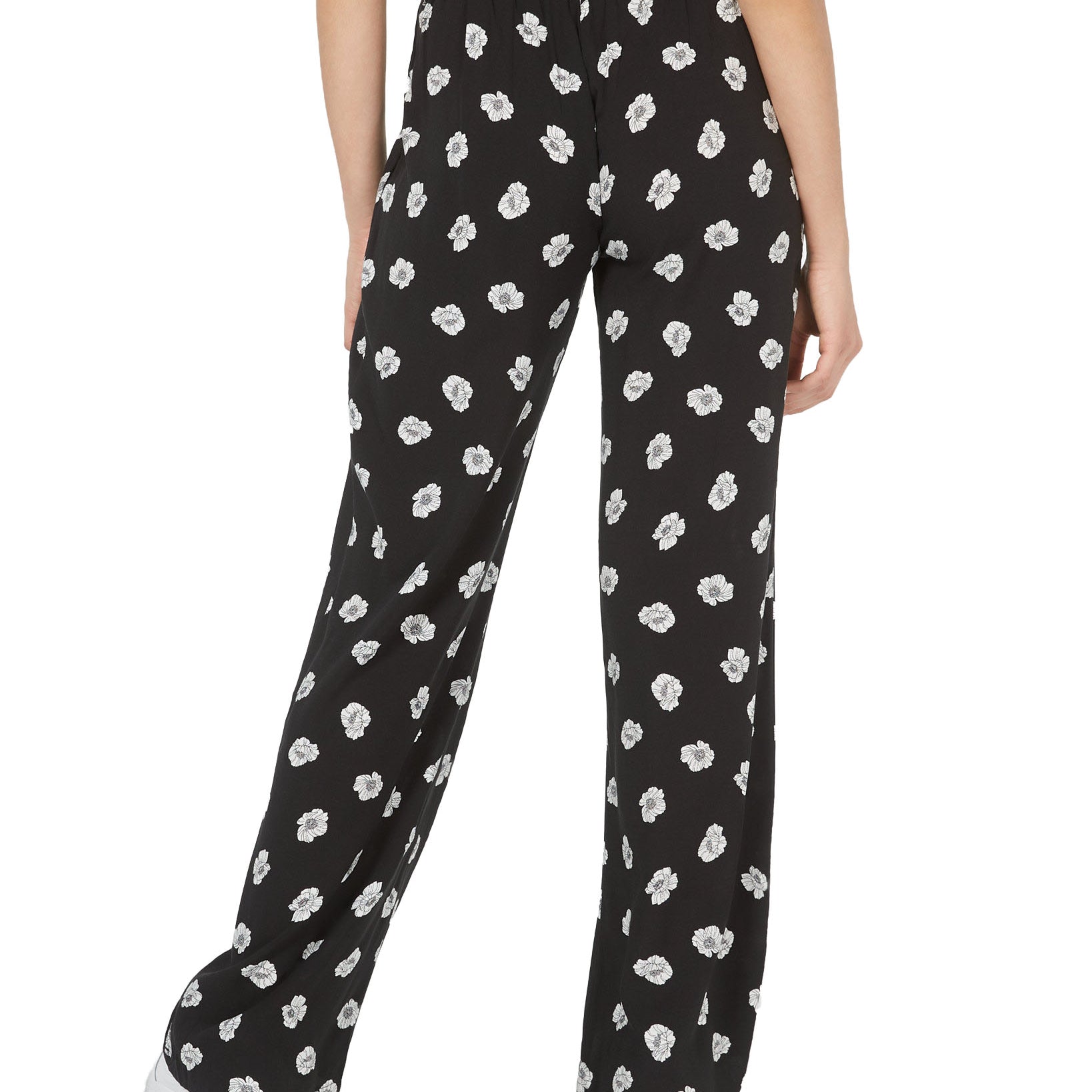 Be Bop Womens Printed Tie Waist Pants