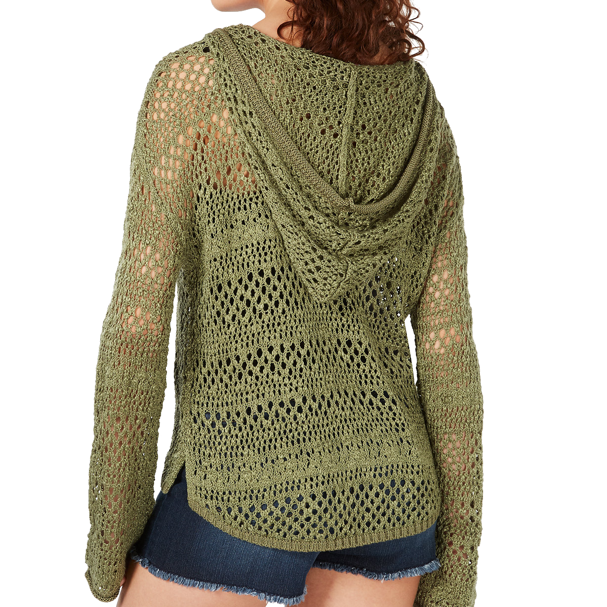 Freshman Women Pointelle Knit Hoodie