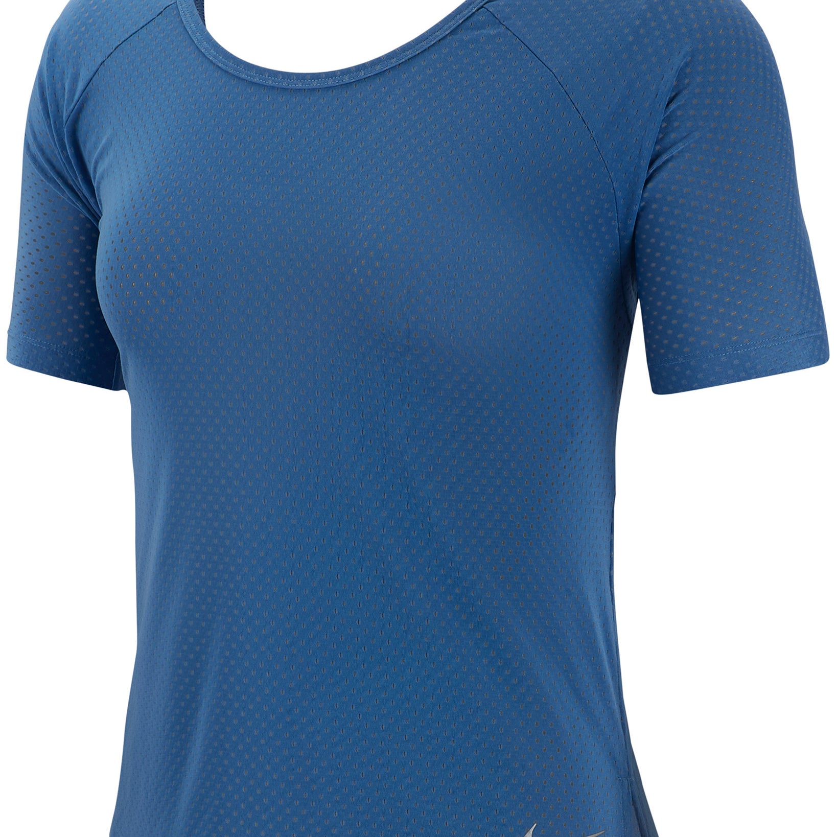 Nike Women Breathe Miler Running Top Indigo Storm