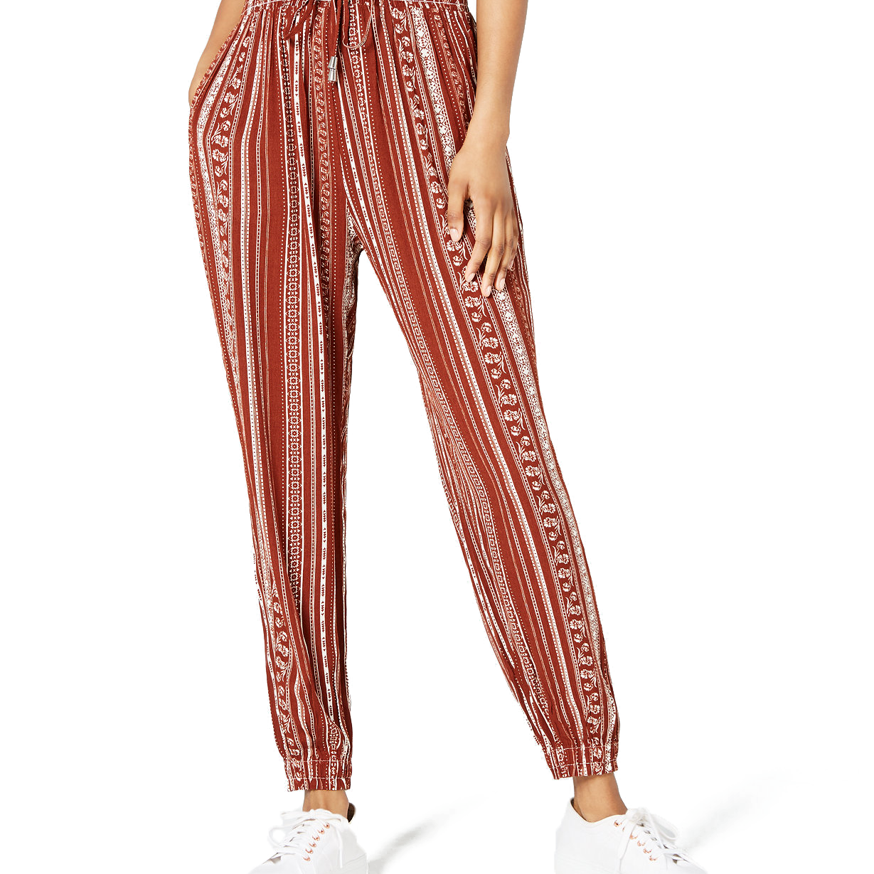 Freshman Women Printed Jogger Pants Smoked Paprika