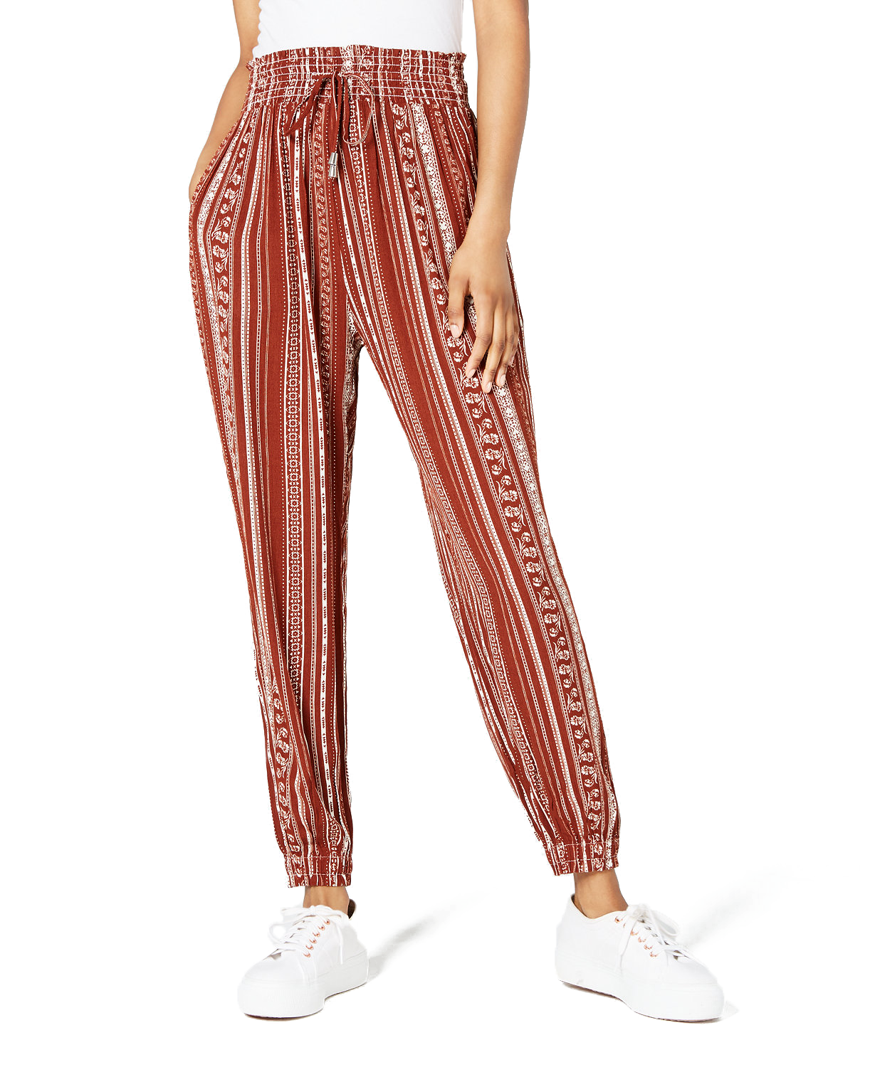 Freshman Women Printed Jogger Pants Smoked Paprika