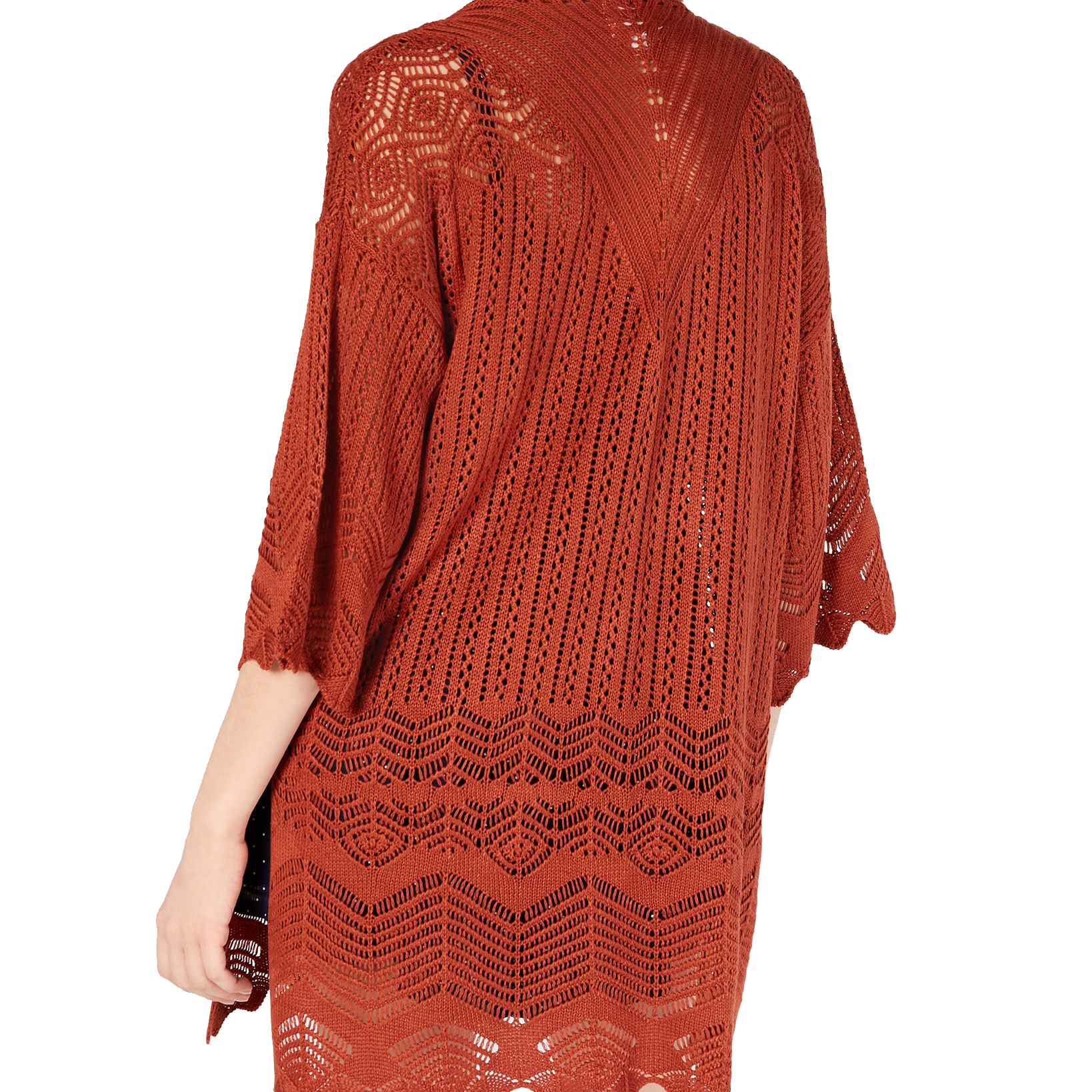 Hippie Rose Women Pointelle Elbow Sleeve Cardigan
