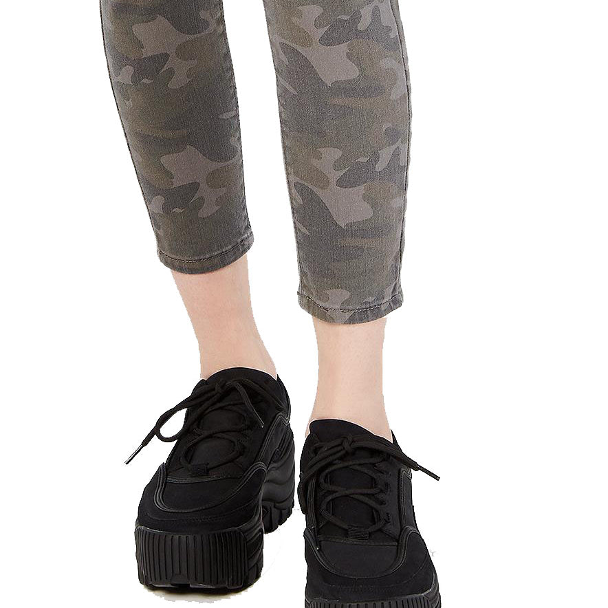 Vanilla Star Women Ripped Camo Print Skinny Jeans