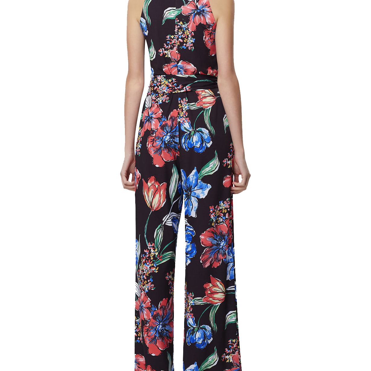 Tahari ASL Women Printed Halter Neck Jumpsuit