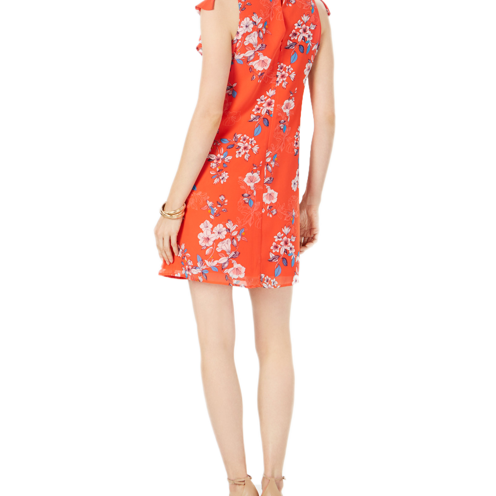 Vince Camuto Women Keyhole Chiffon Dress