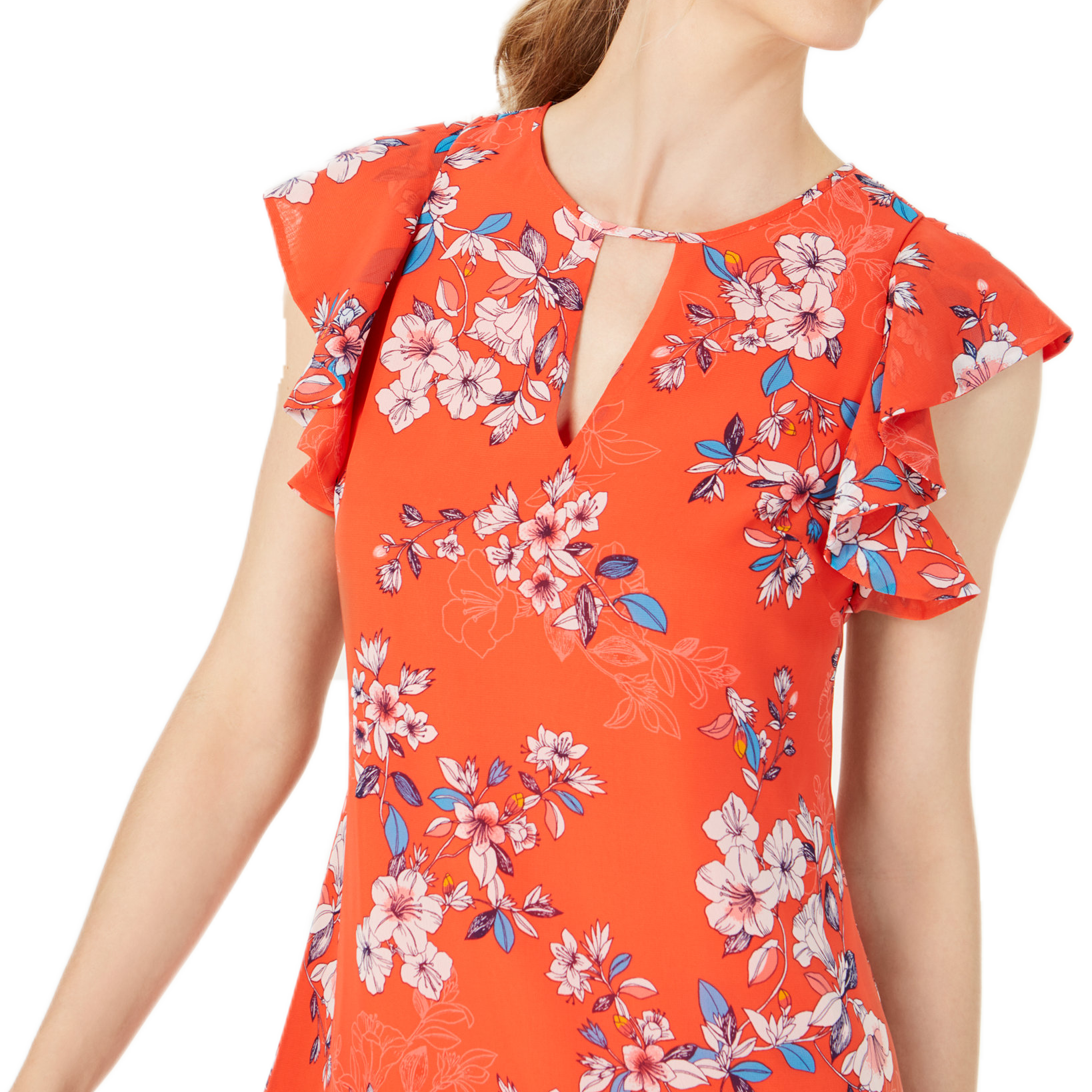 Vince Camuto Women Keyhole Chiffon Dress