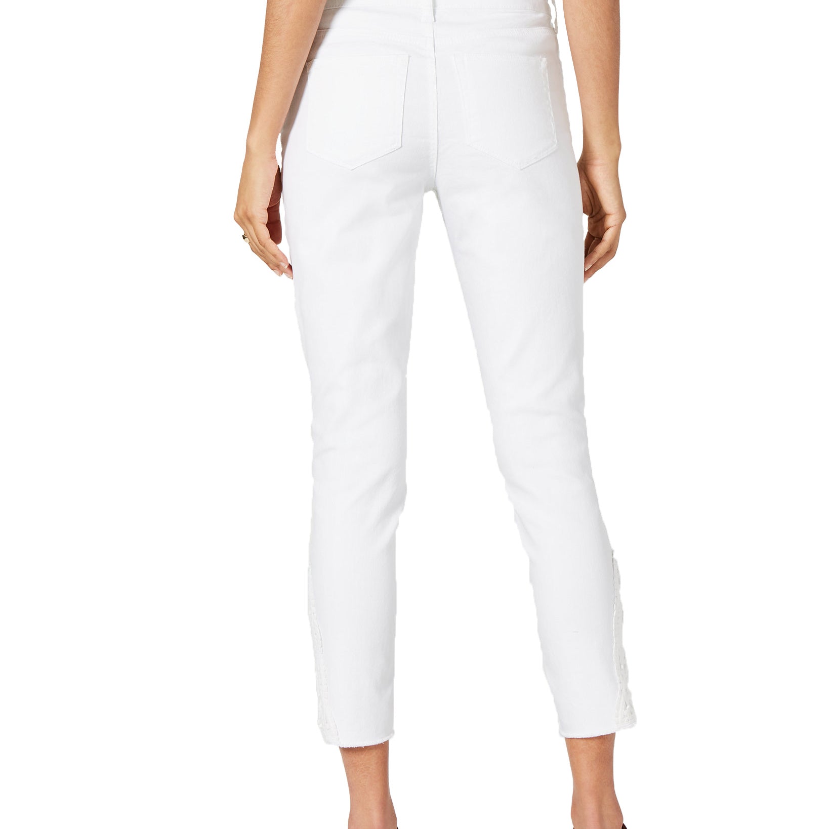 Style & Co Women Petite Crochet Trim Skinny Jeans