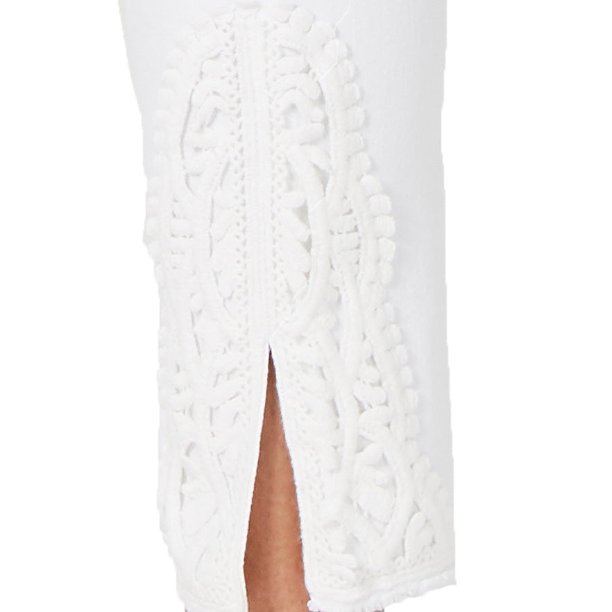 Style & Co Women Petite Crochet Trim Skinny Jeans