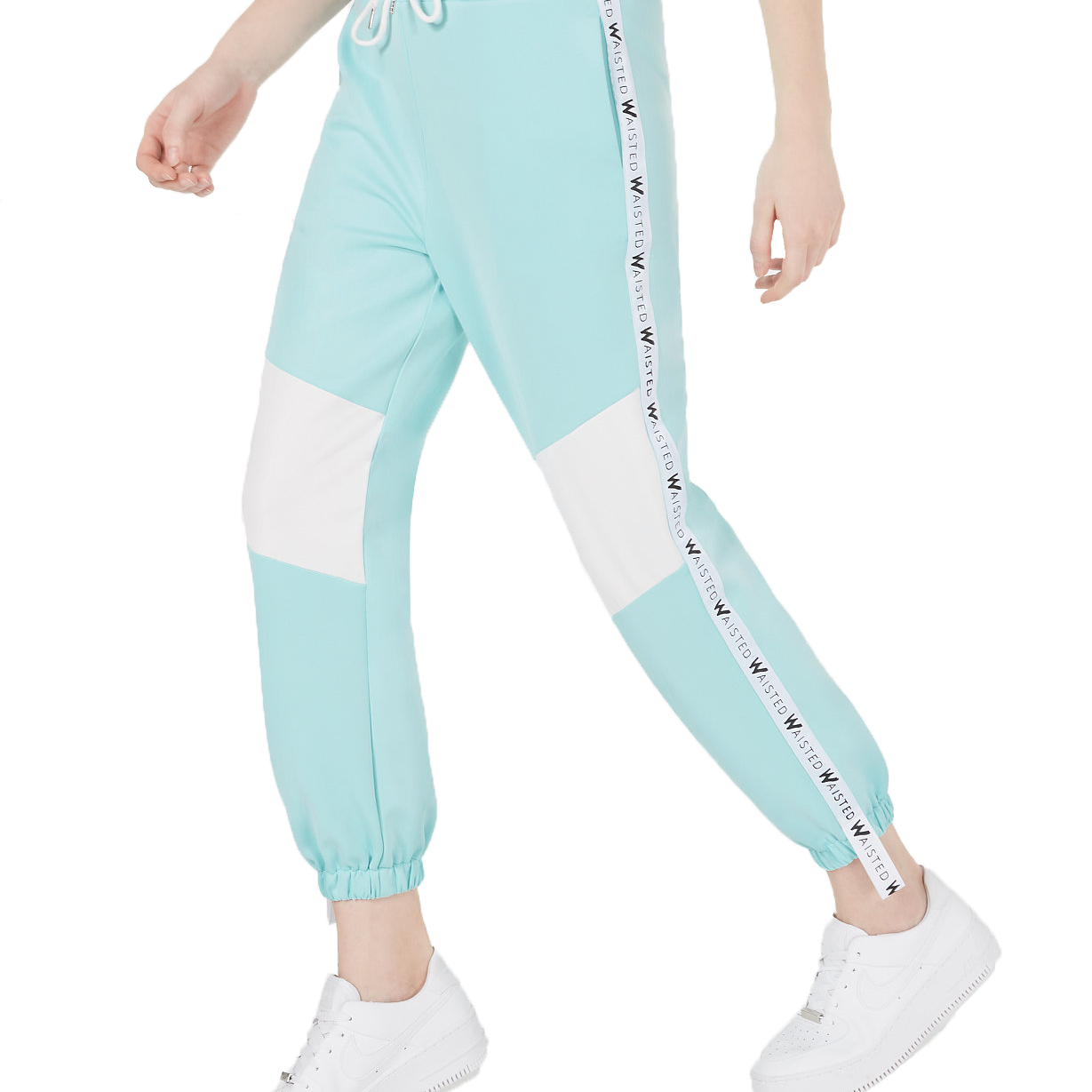 Waisted Women Colorblocked Jogger Pants