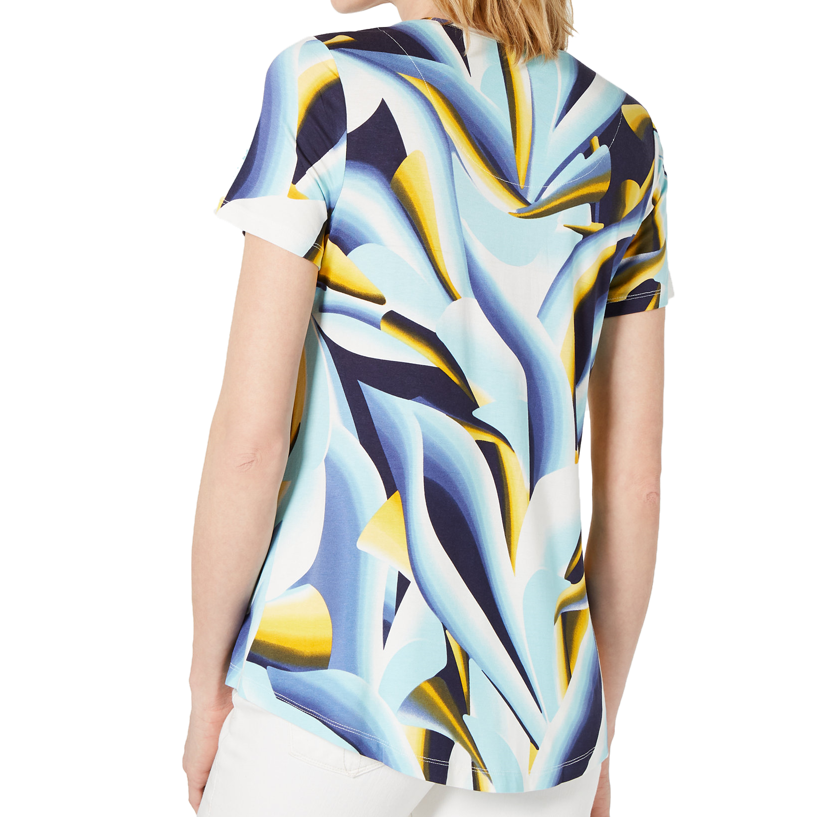 JM Collection Women Petite Printed Top