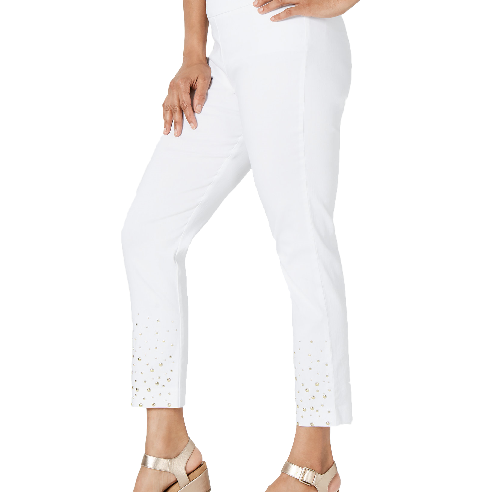 JM Collection Women Embellished Pull On Pants