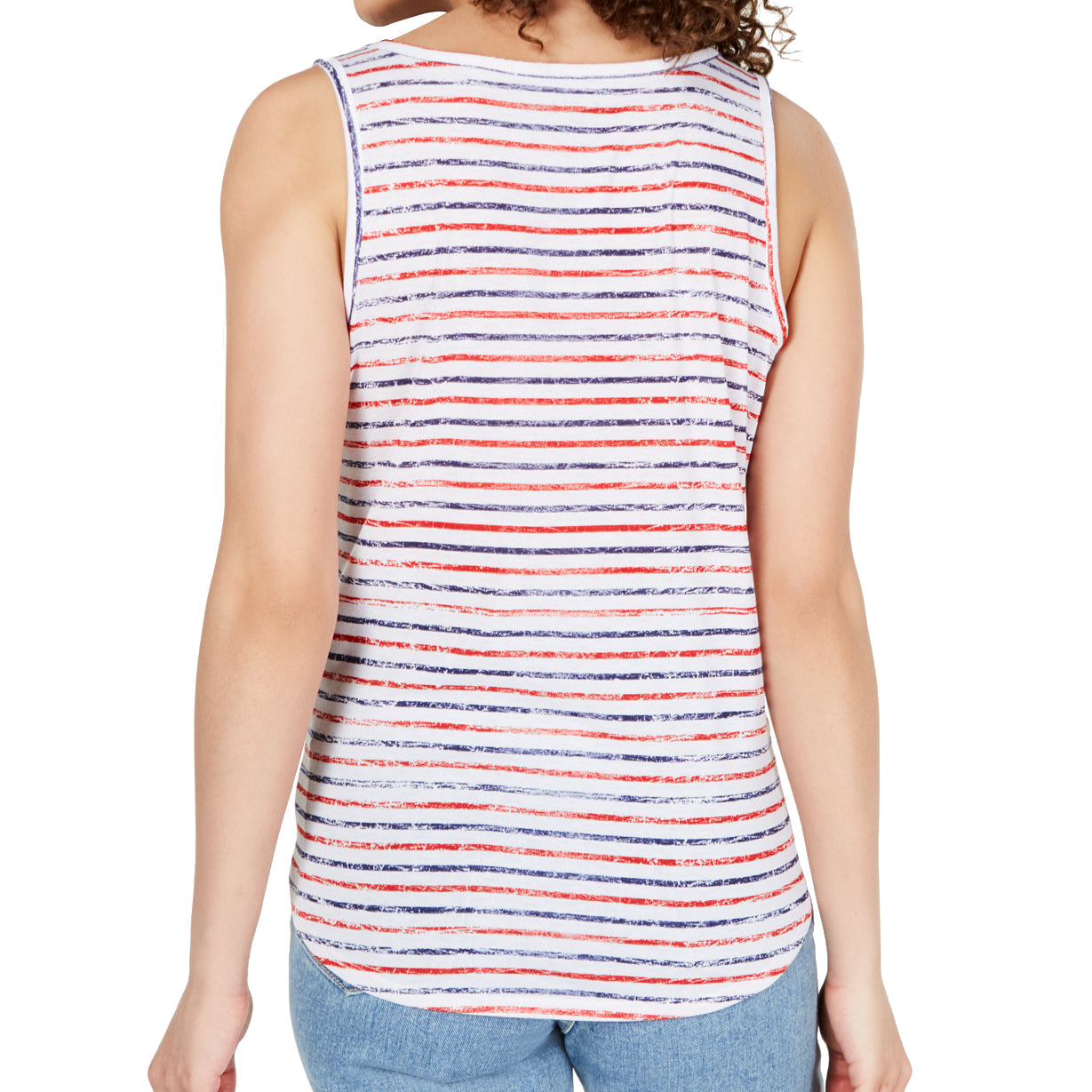 Rebellious One Women Striped Tie Front Tank Top