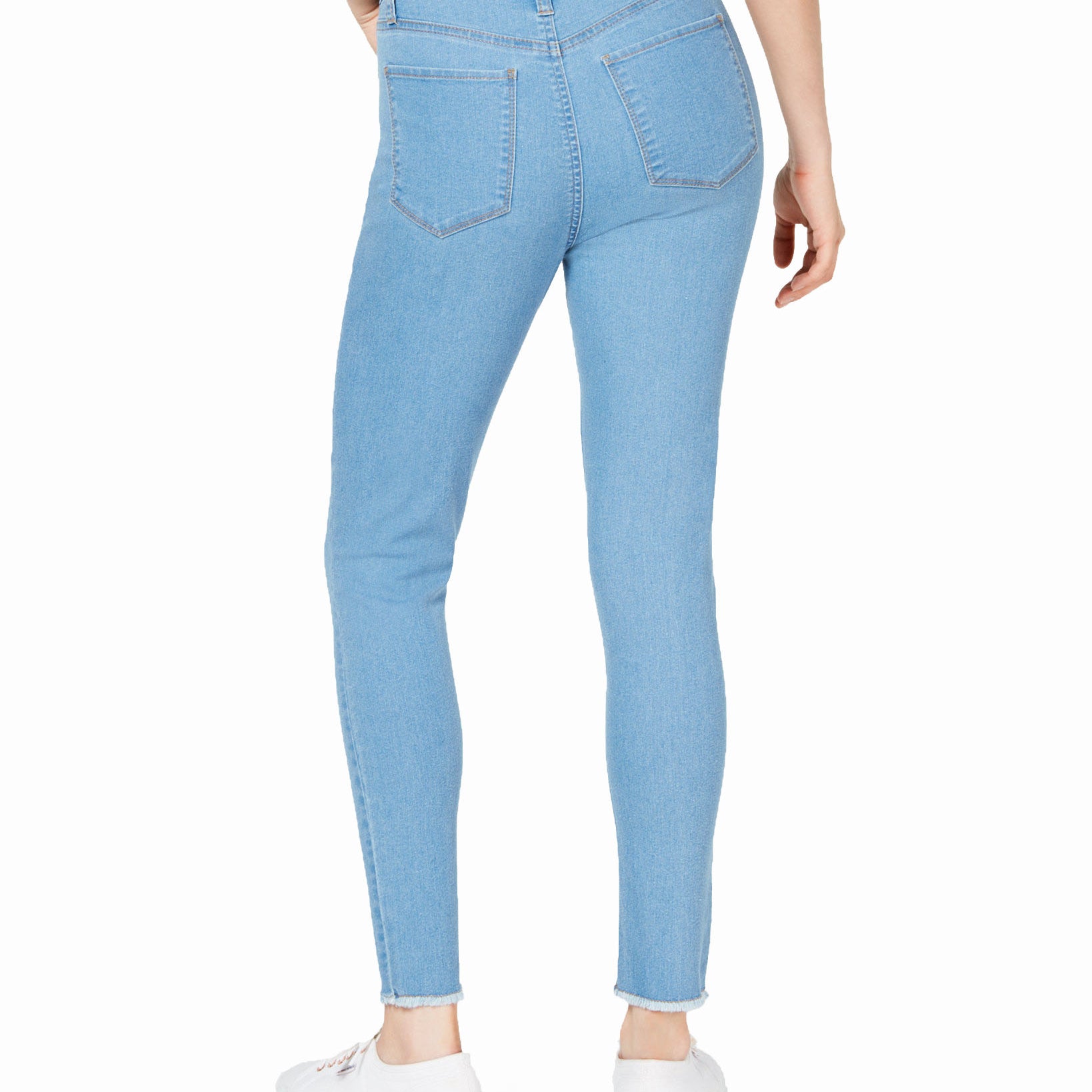 Tinseltown Women High Rise Raw Hem Skinny Jeans