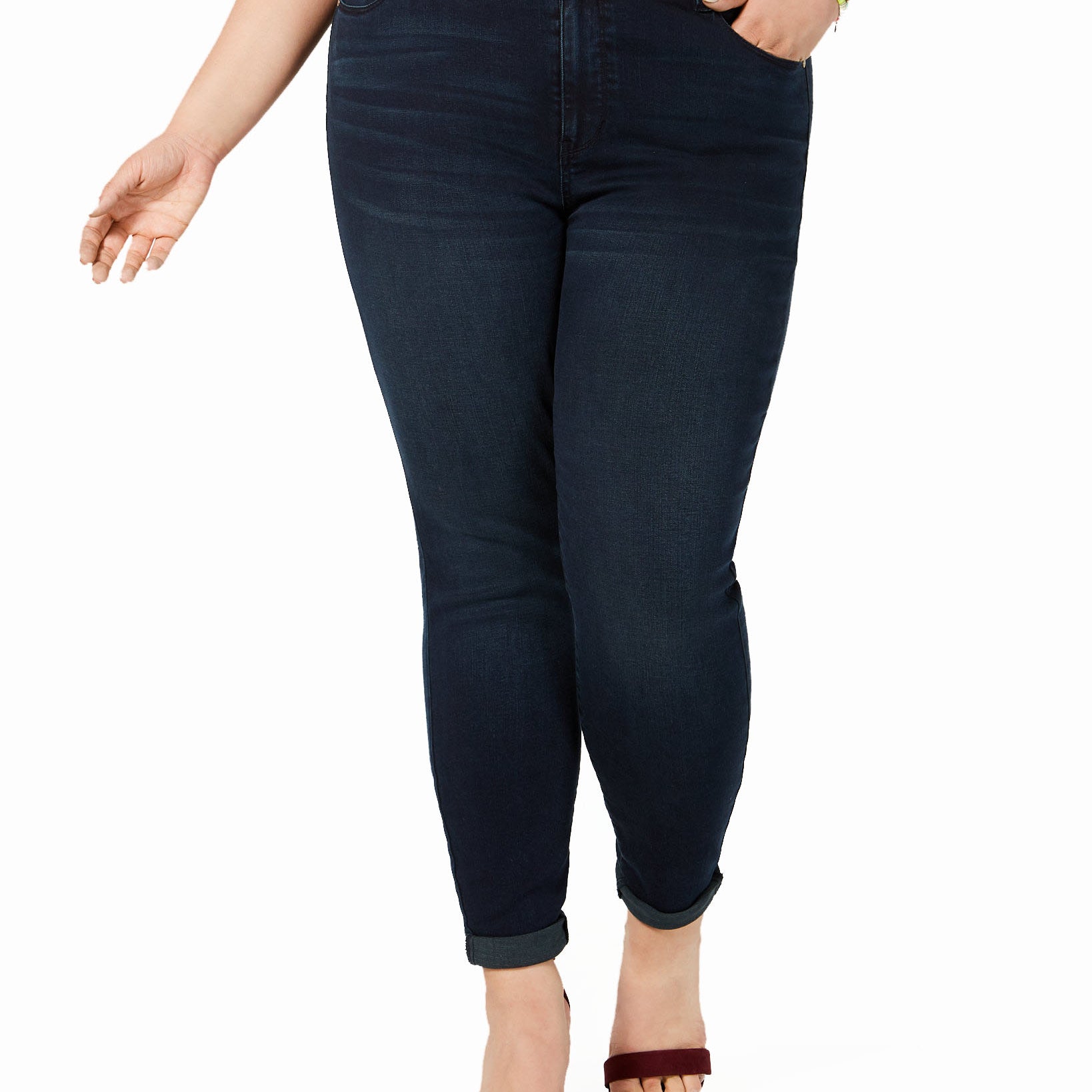 Celebrity Pink Women Plus High Rise Cropped Skinny Ankle Jeans Flavia