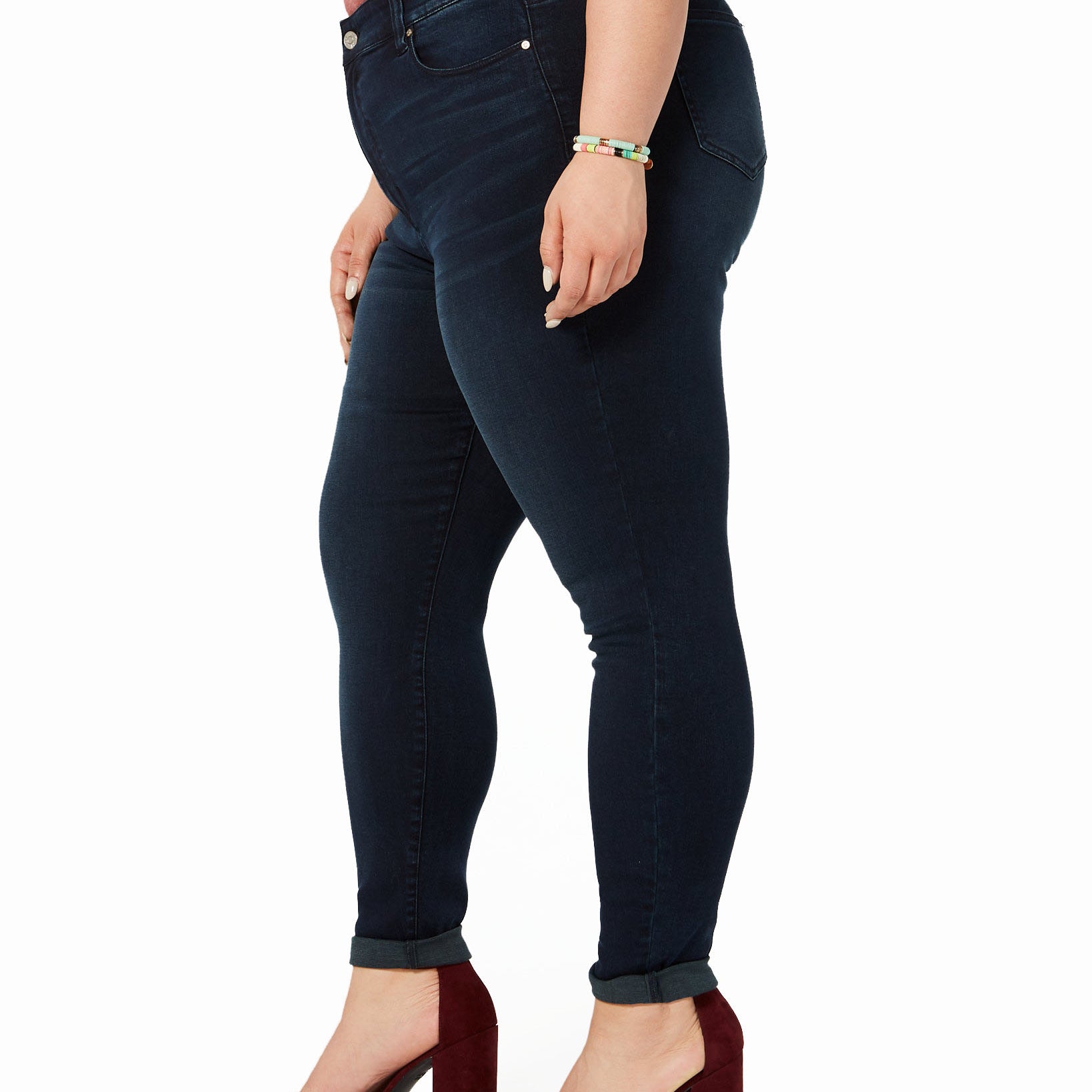 Celebrity Pink Women Plus High Rise Cropped Skinny Ankle Jeans