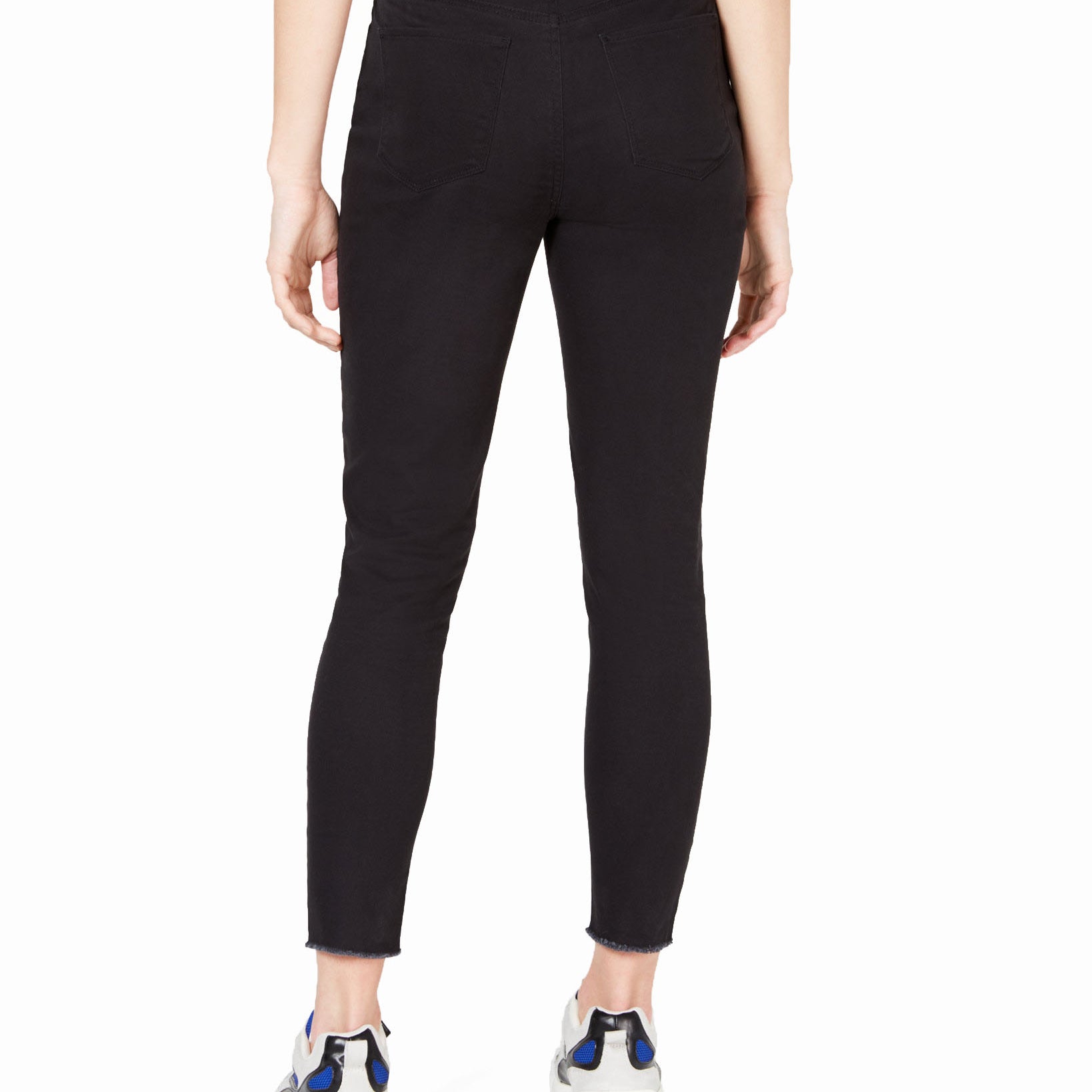 Tinseltown Colored High Rise Raw Hem Skinny Jeans