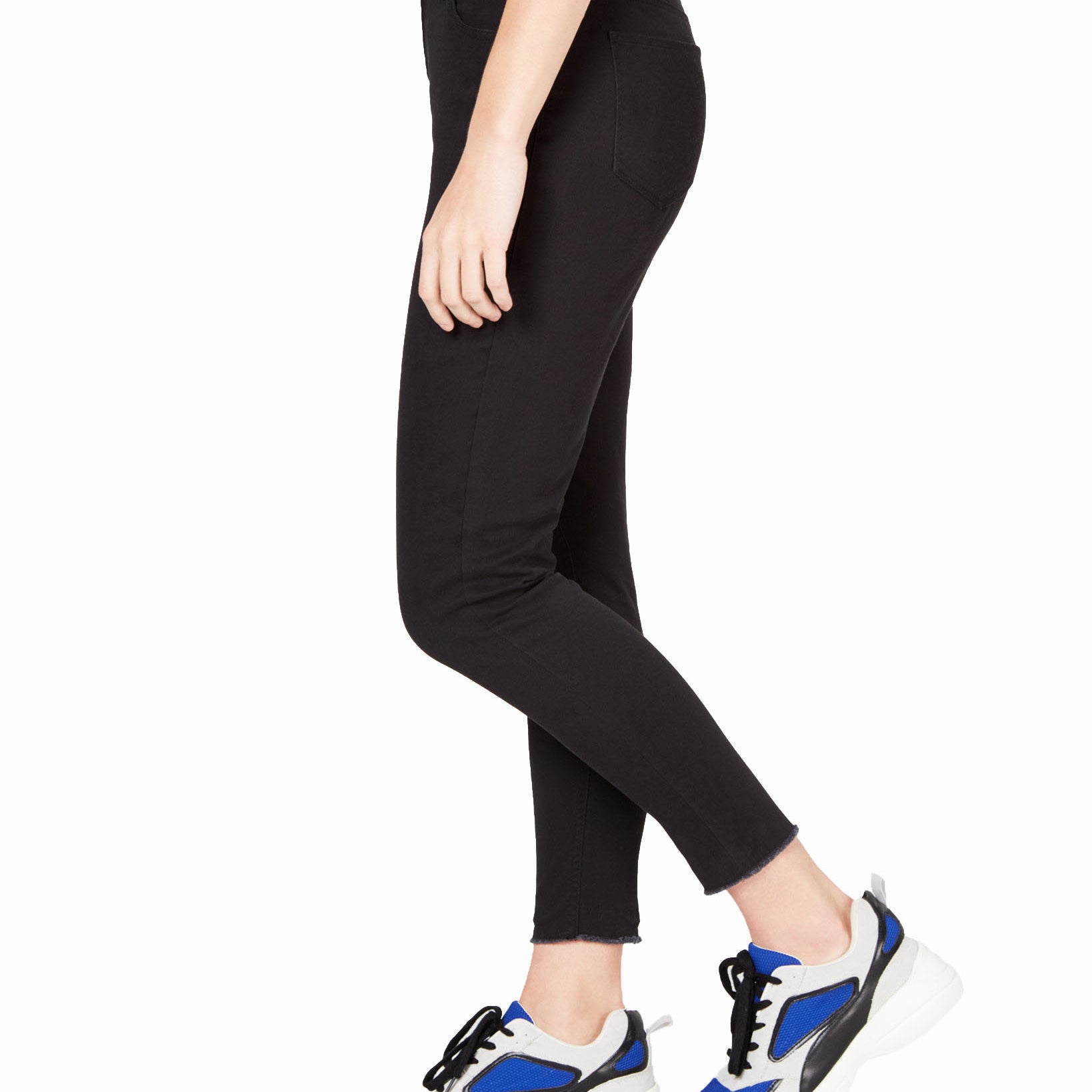Tinseltown Colored High Rise Raw Hem Skinny Jeans