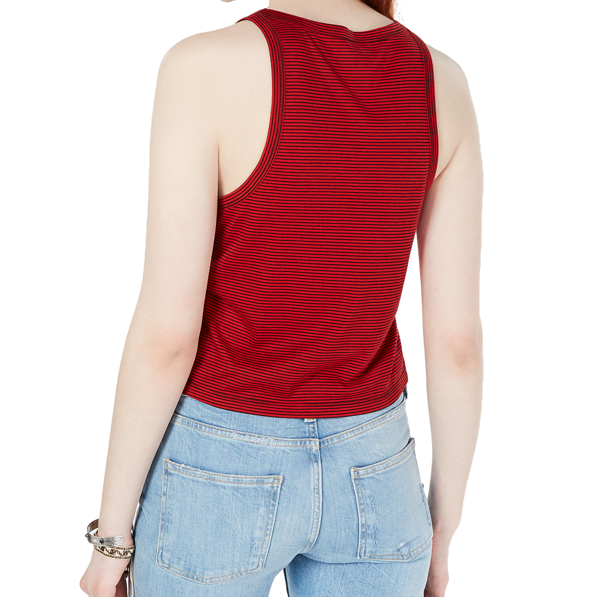 Freeze Women Disney Mickey Mouse Striped Graphic Tank Top