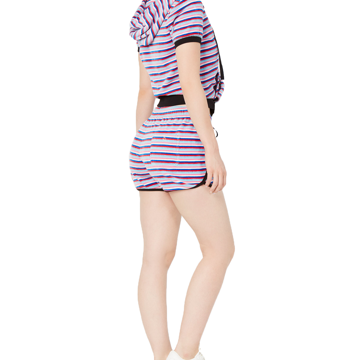Juicy Couture Women Striped Dolphin Shorts