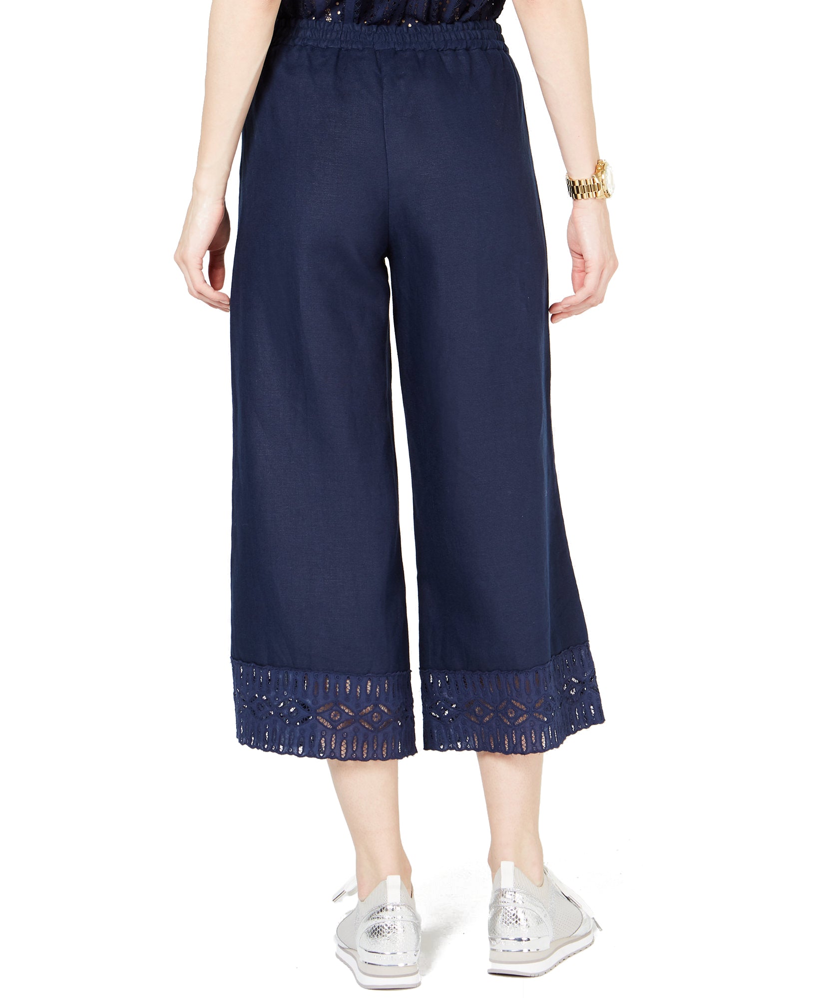 MICHAEL Michael Kors Women Lace Trim Cropped Pants