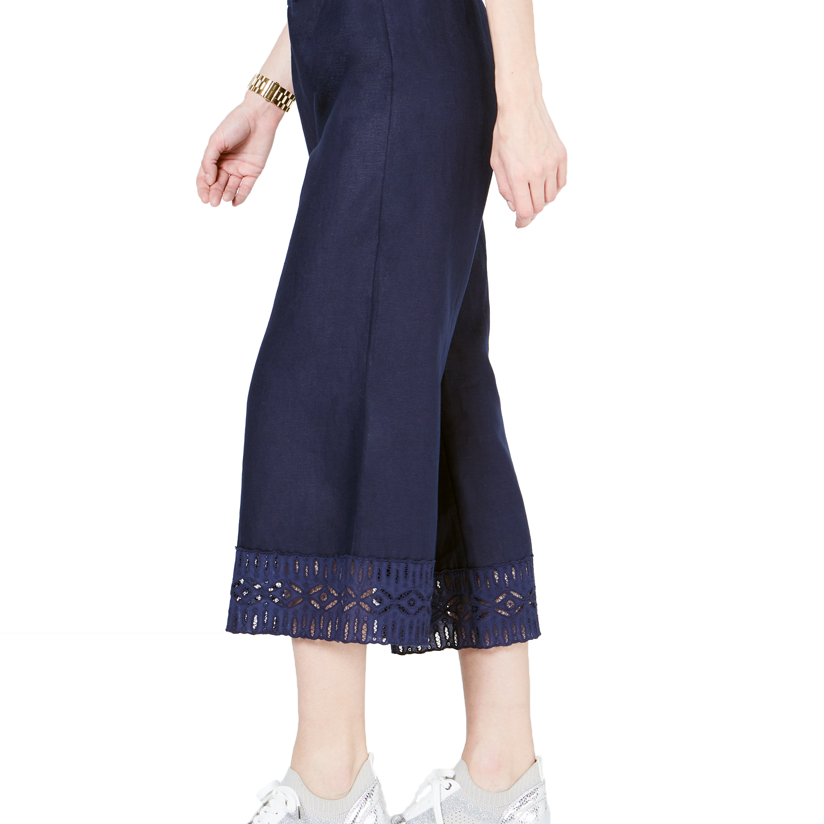 MICHAEL Michael Kors Women Lace Trim Cropped Pants