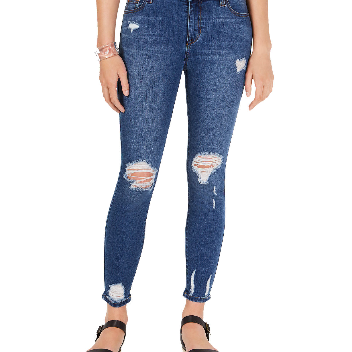 Celebrity Pink Women Ripped Cropped Skinny Jeans Cairns