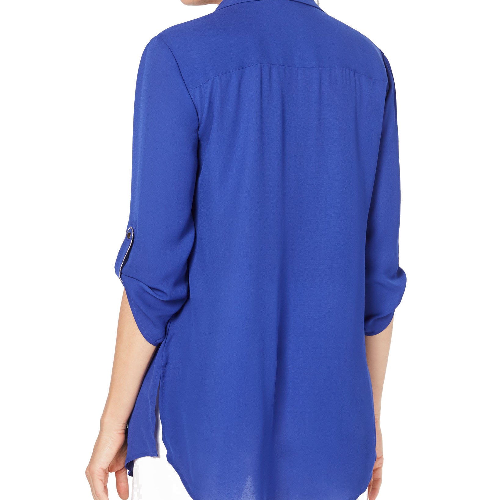 JM Collection Women Petite Embellished Utility Shirt