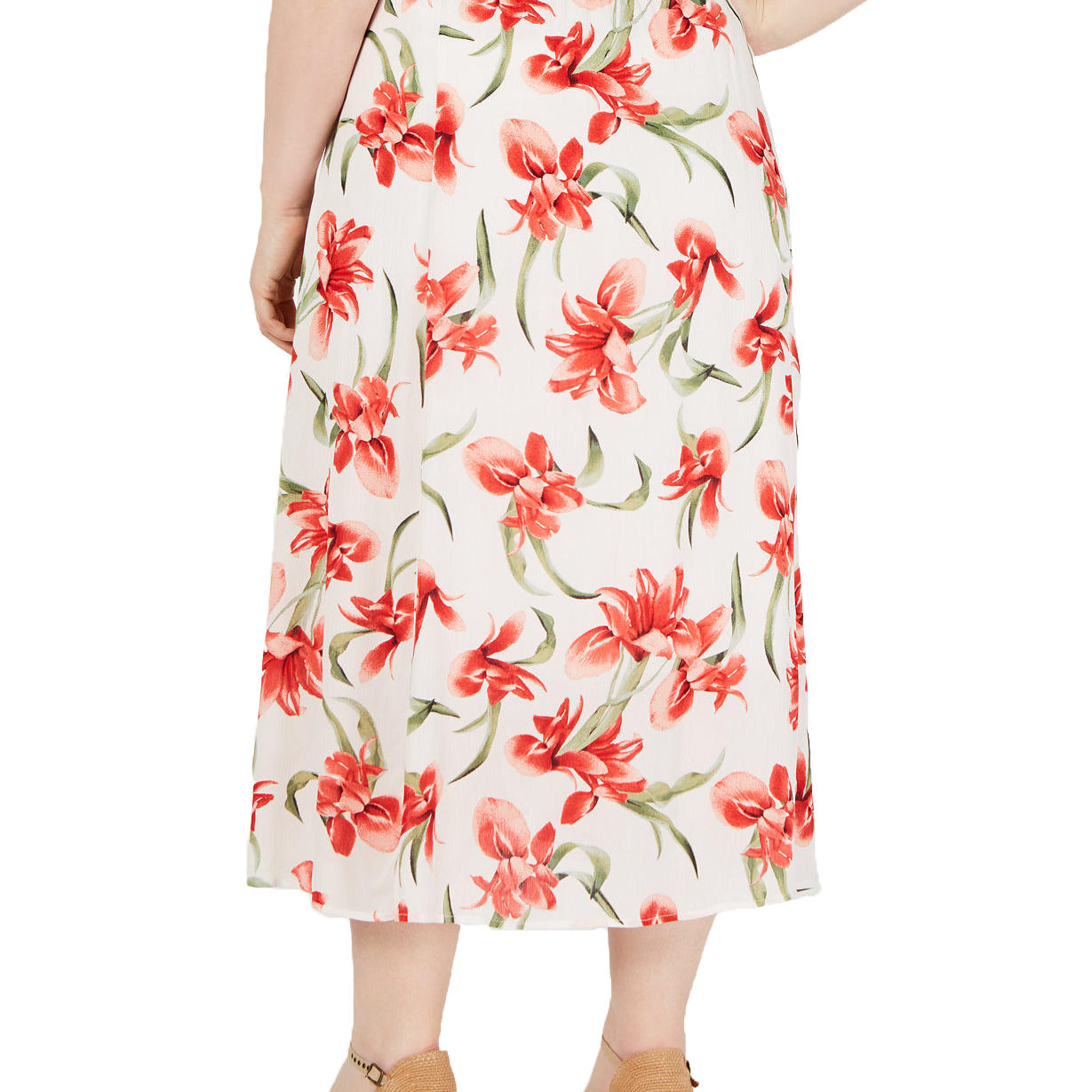 JM Collection Women Plus Floral Print A Line Skirt