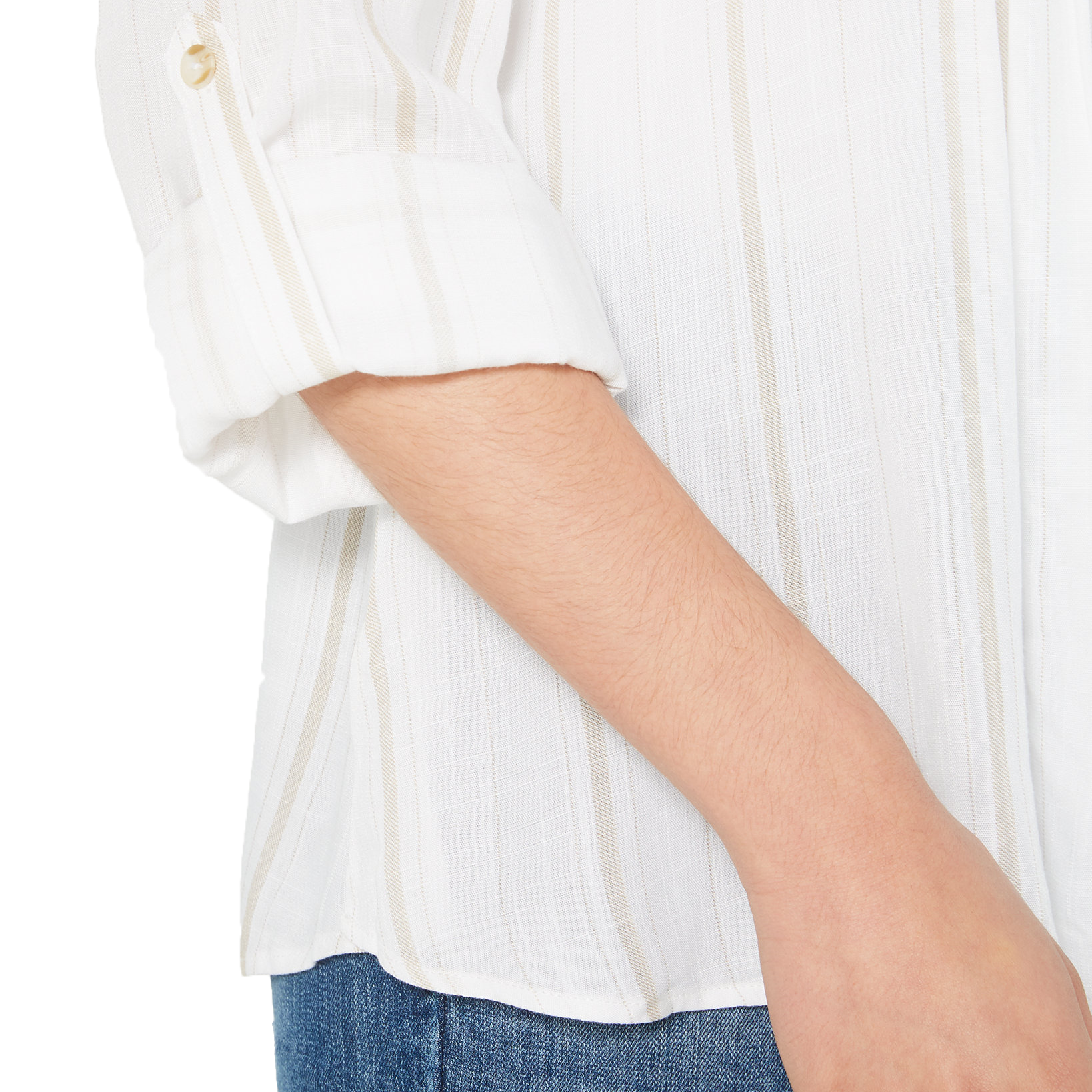 American Rag Women Pin Tucked Tie Back Shirt
