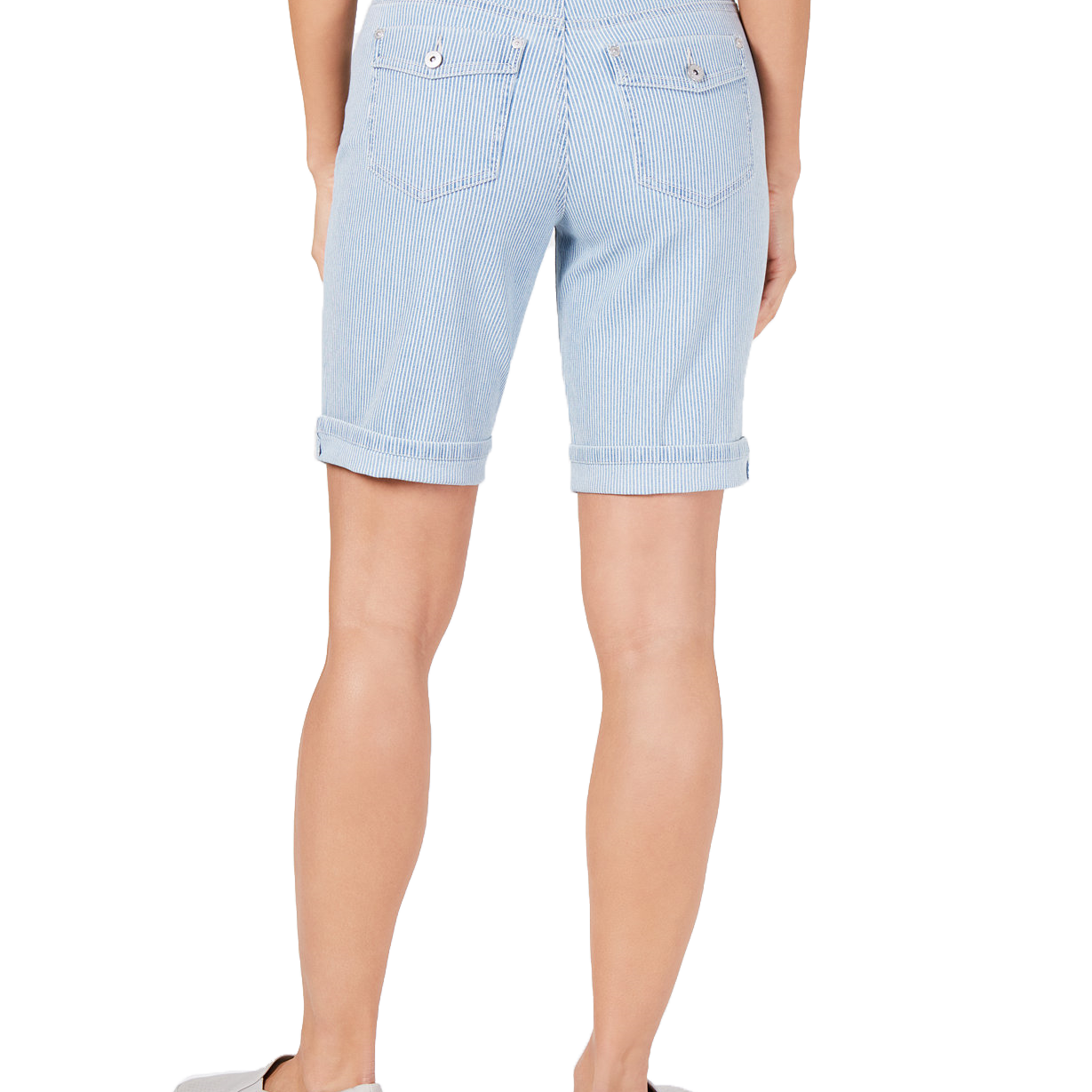 Style & Co Women Striped Bermuda Shorts
