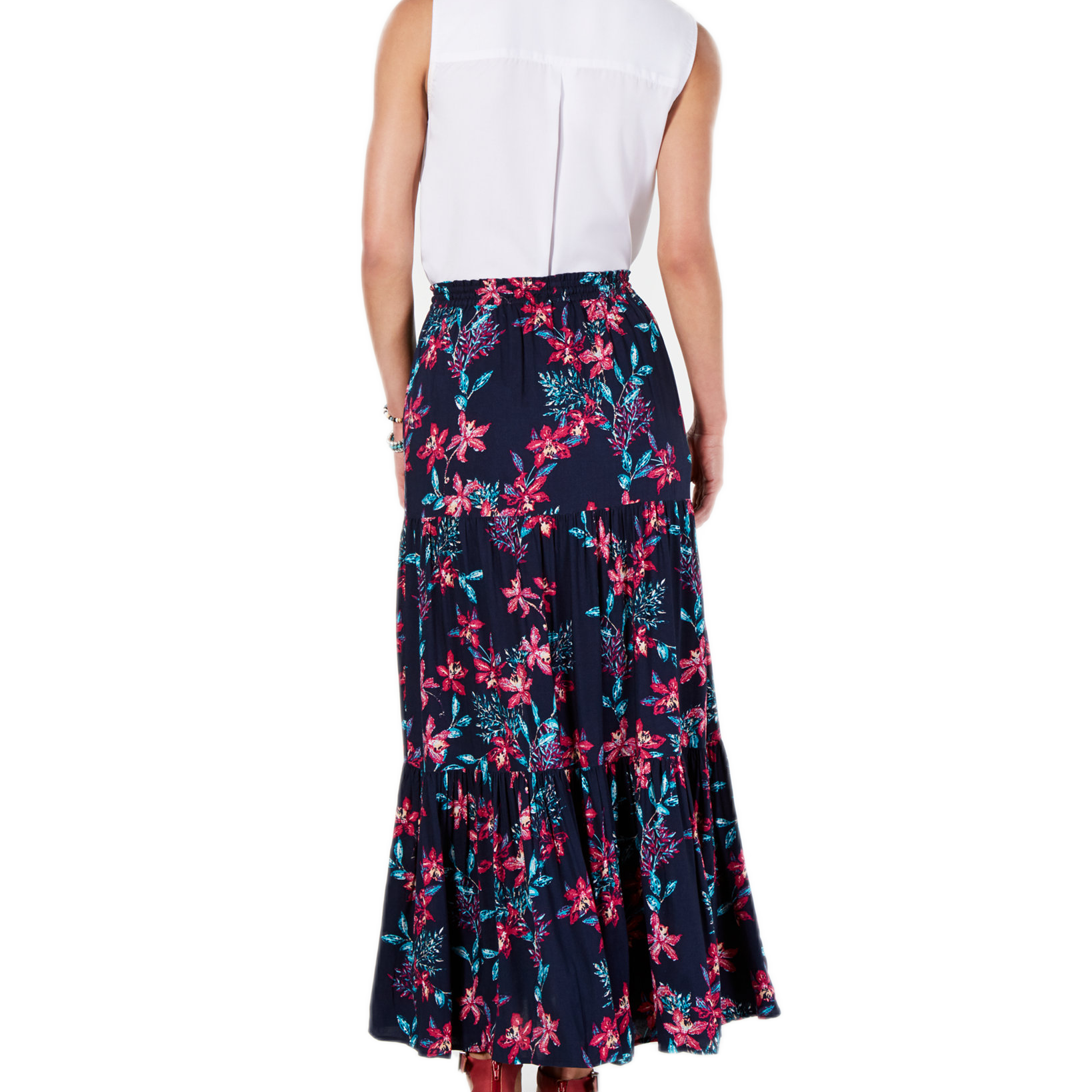 Style & Co Women Petite Cinched Side Sleeveless Top