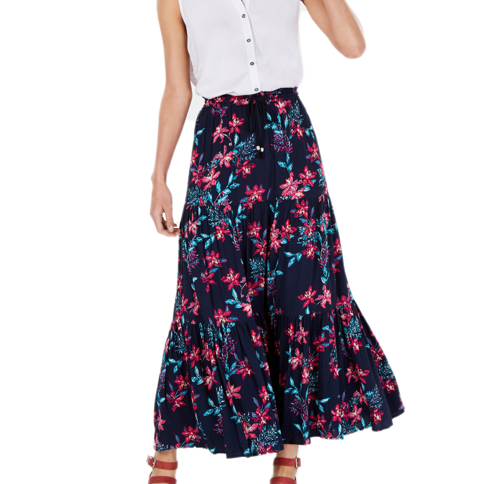 Style & Co Women Petite Cinched Side Sleeveless Top