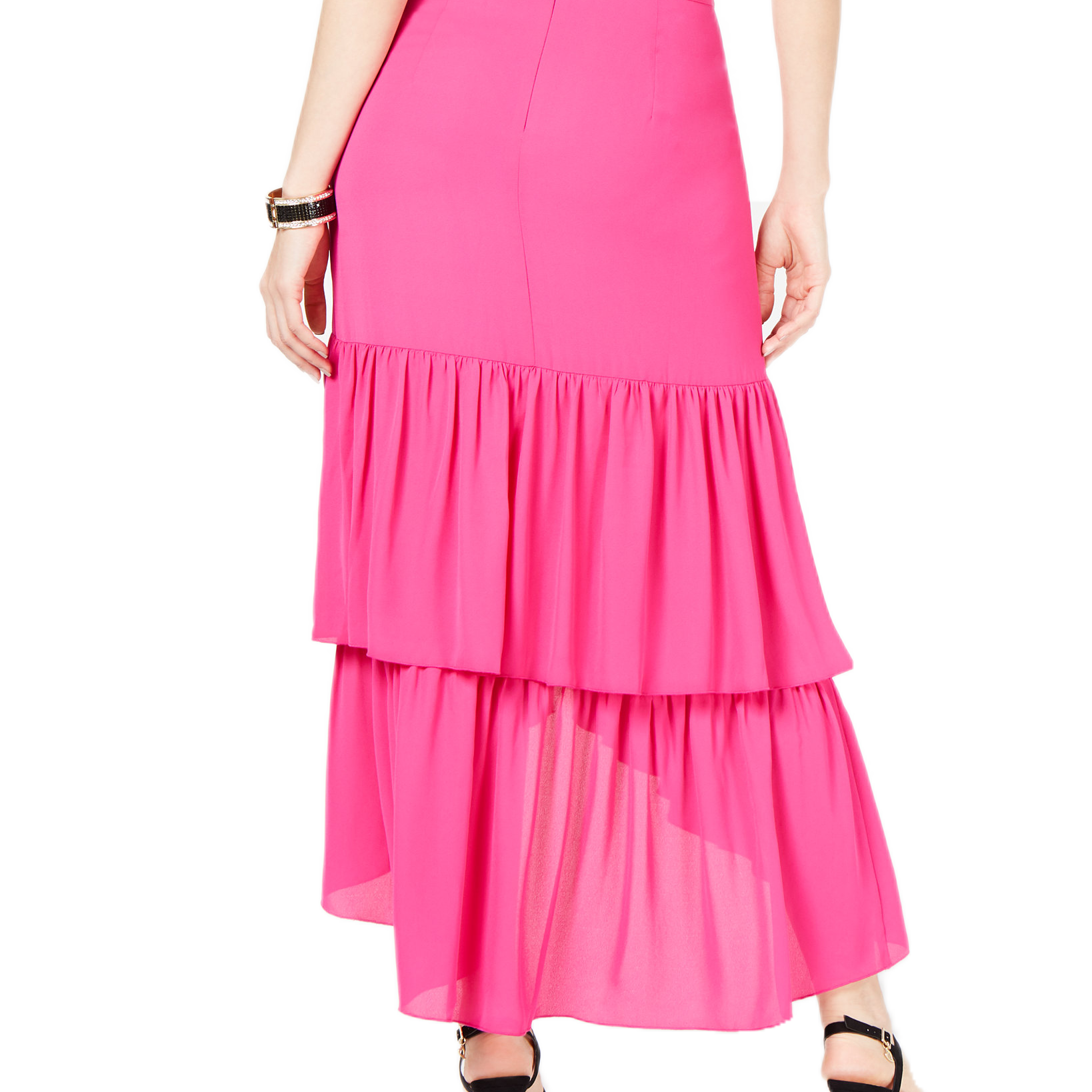 Thalia Sodi Women Printed Wrapped Ruffle Skirt