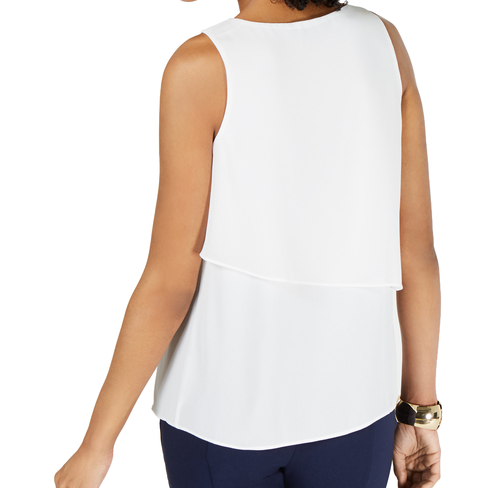 Thalia Sodi Women Hardware Tiered Sleeveless Top