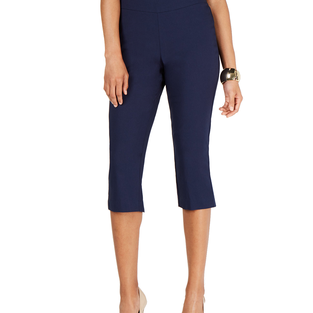 Thalia Sodi Women Cropped Hardware Pants Navy