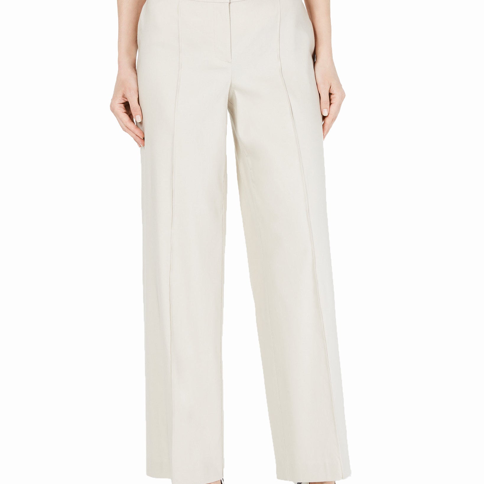 Alfani Women Petite Wide Leg Linen Pants Polished Beige