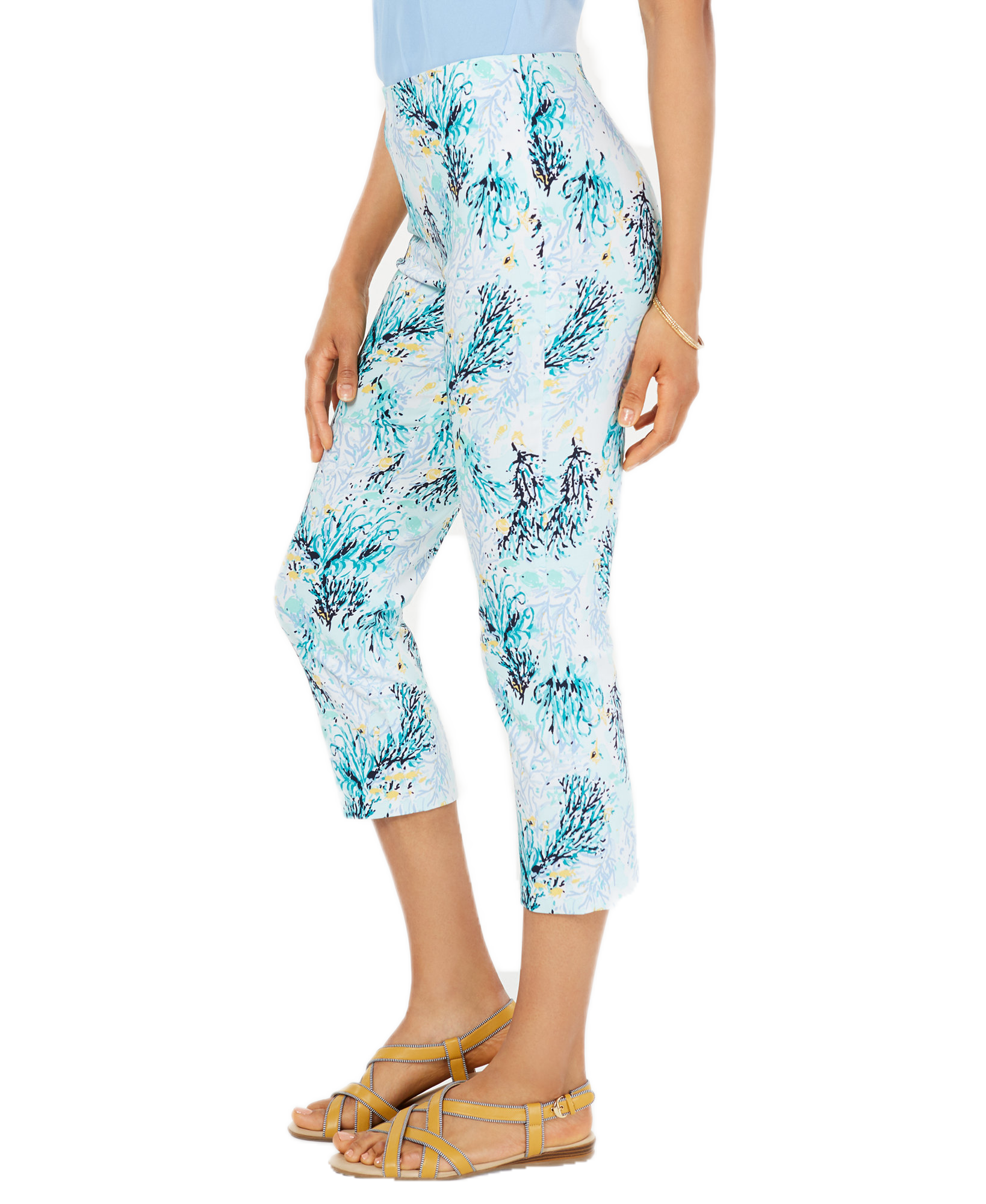Charter Club Women Tummy Control Printed Capris