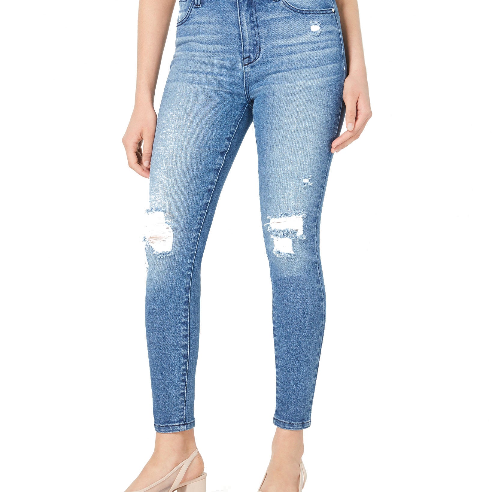 Celebrity Pink Women Ripped High Rise Skinny Jeans Columbia