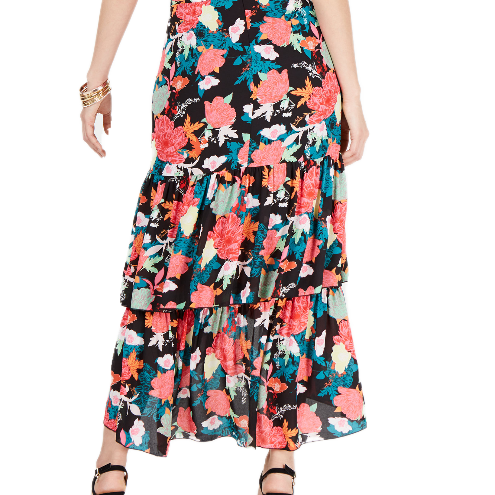 Thalia Sodi Women Printed Wrapped Ruffle Skirt