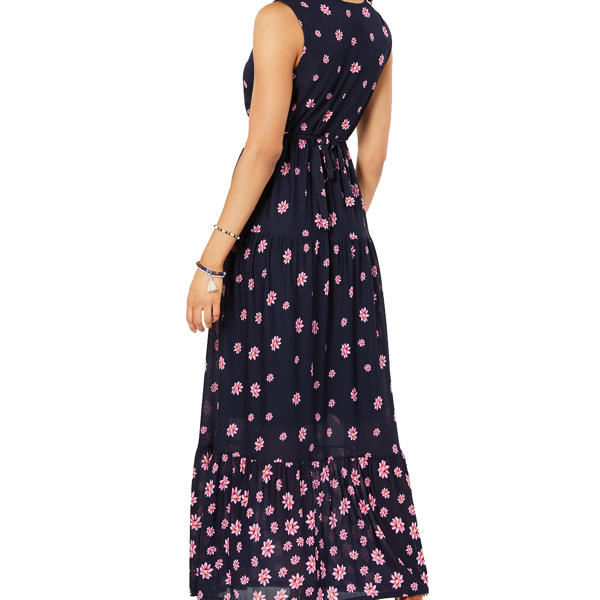 Style & Co Women Floral Print Tiered Maxi Dress