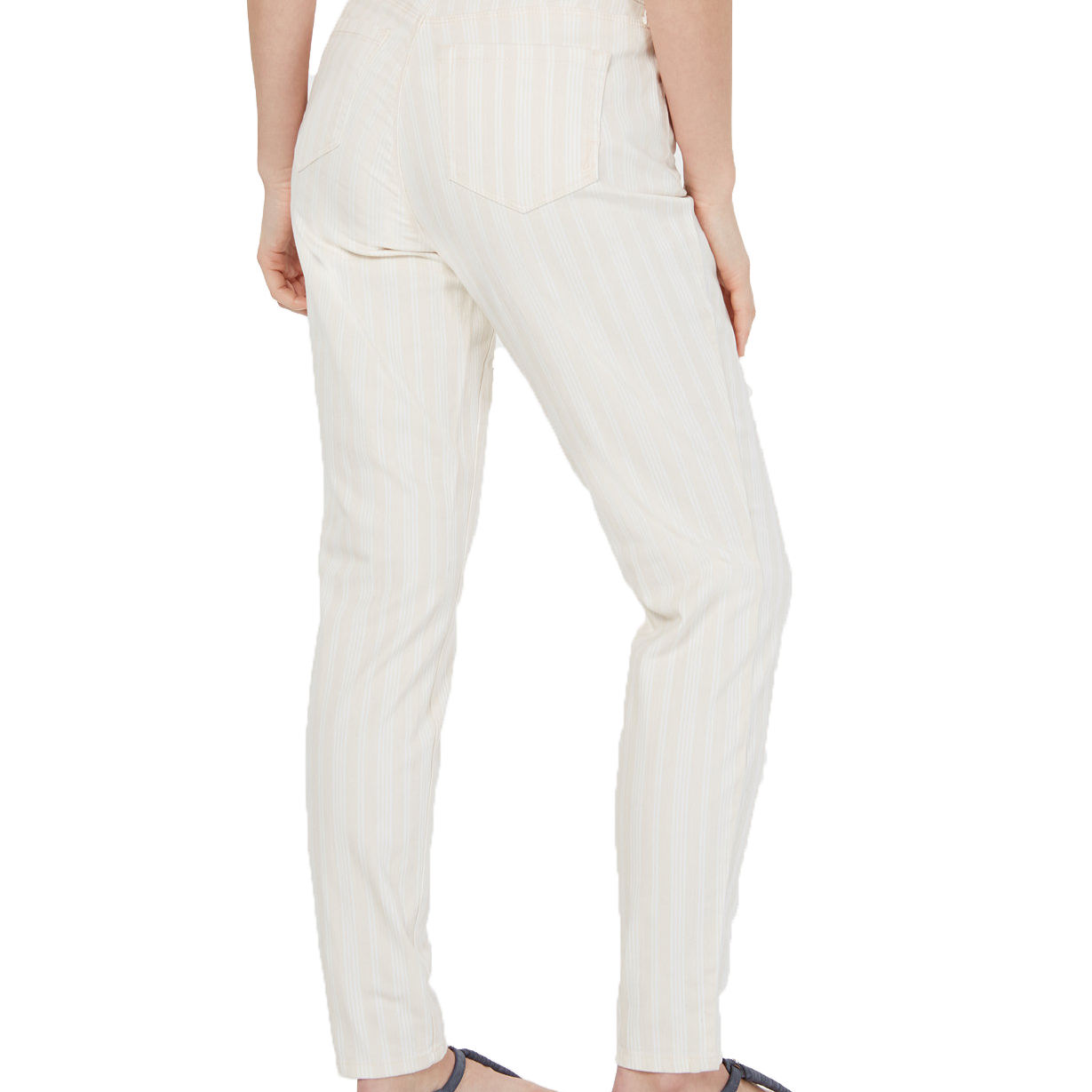 Style & Co Women Striped Curvy Skinny Fit Jeans