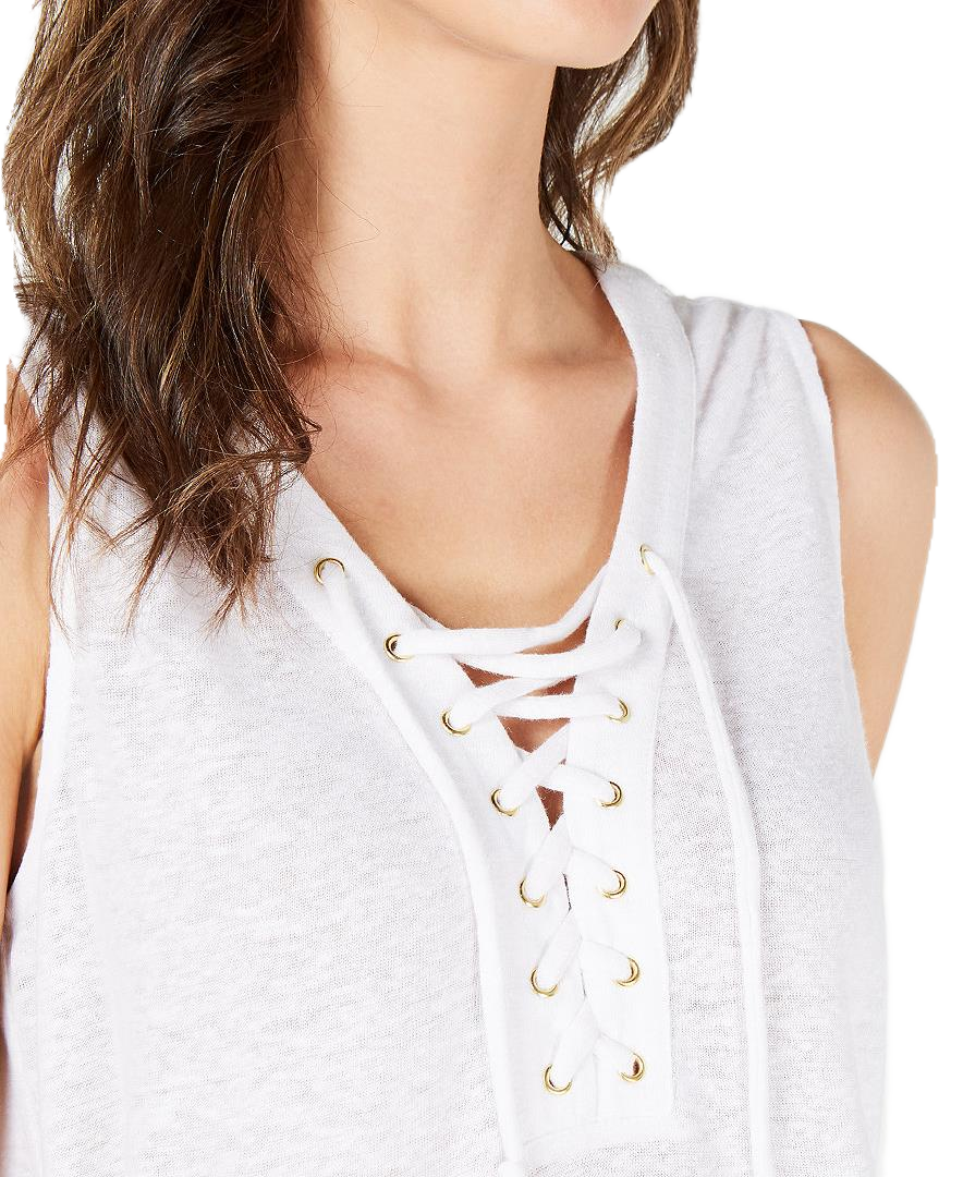 INC International Concepts Women Lace Up Top