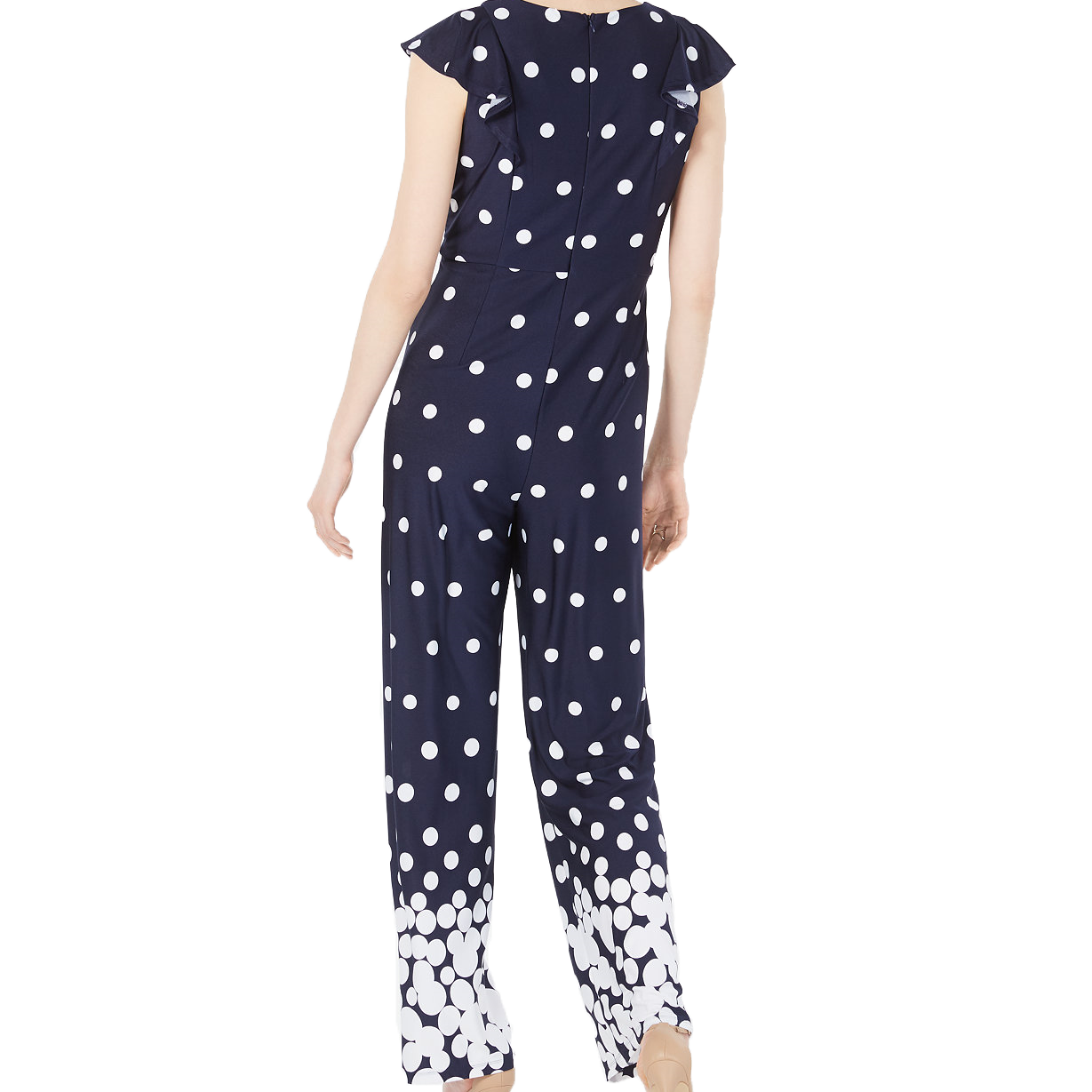NY Collection Women Petite Flutter Sleeve Jumpsuit