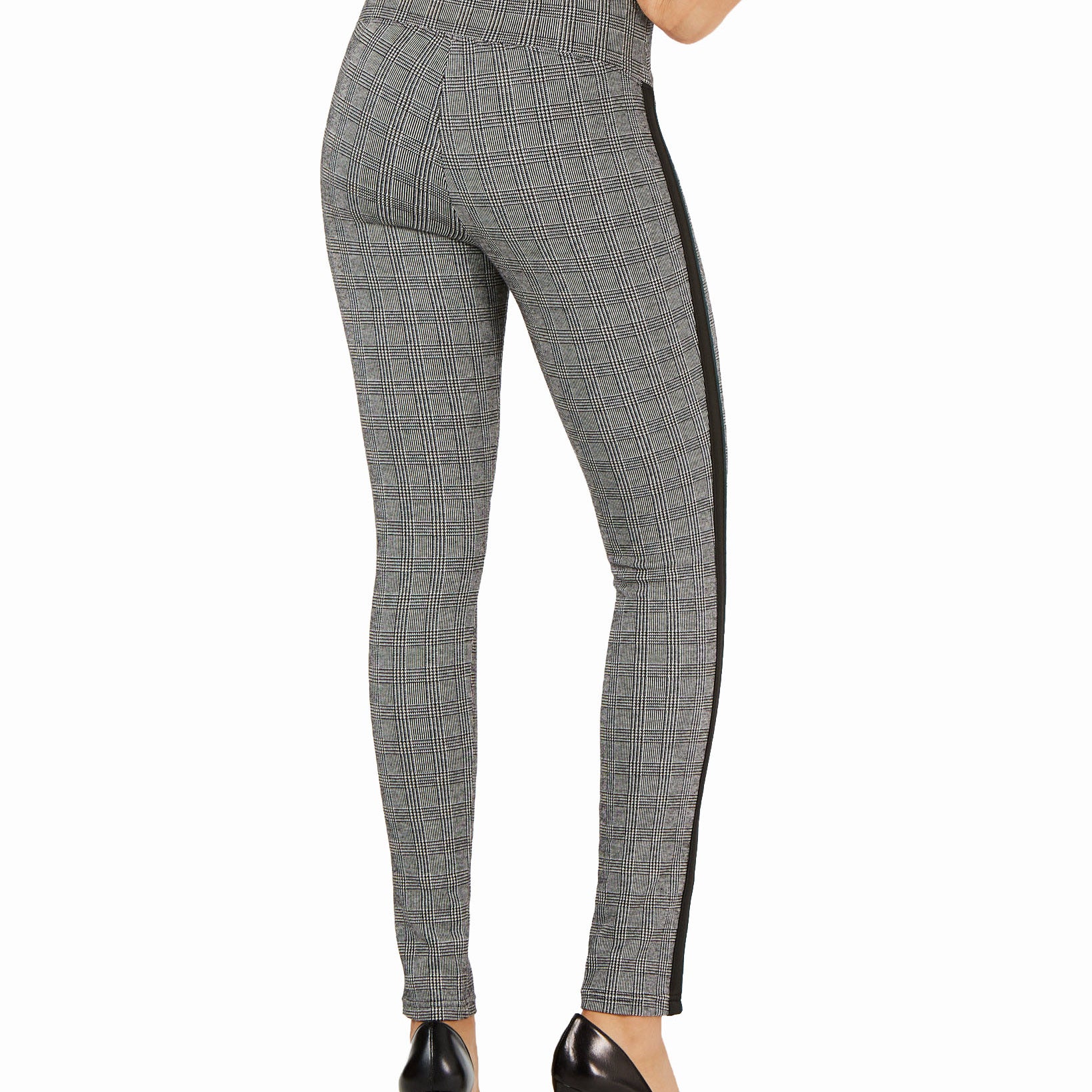 INC International Concepts Women Glen Plaid Shaping Leggings