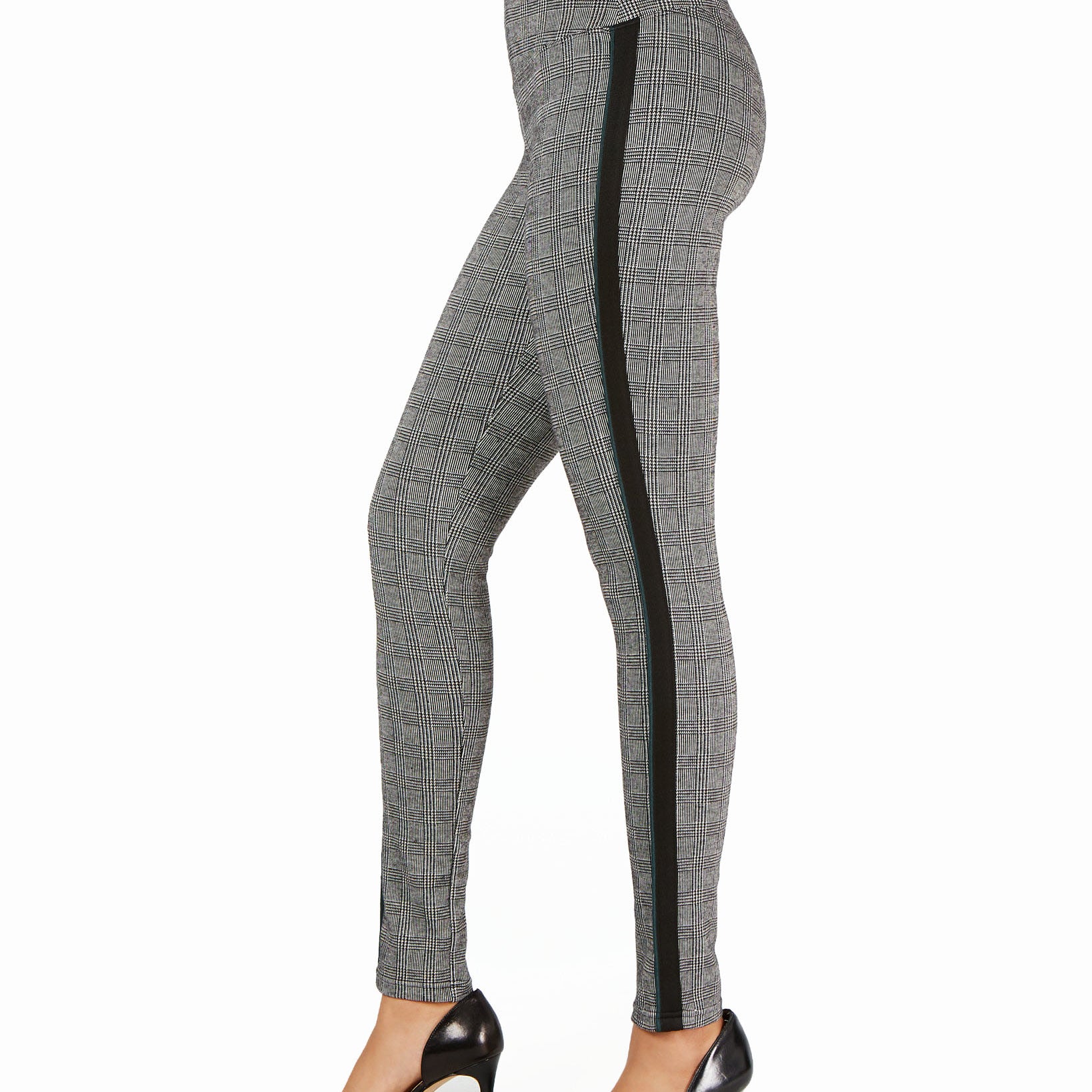 INC International Concepts Women Glen Plaid Shaping Leggings